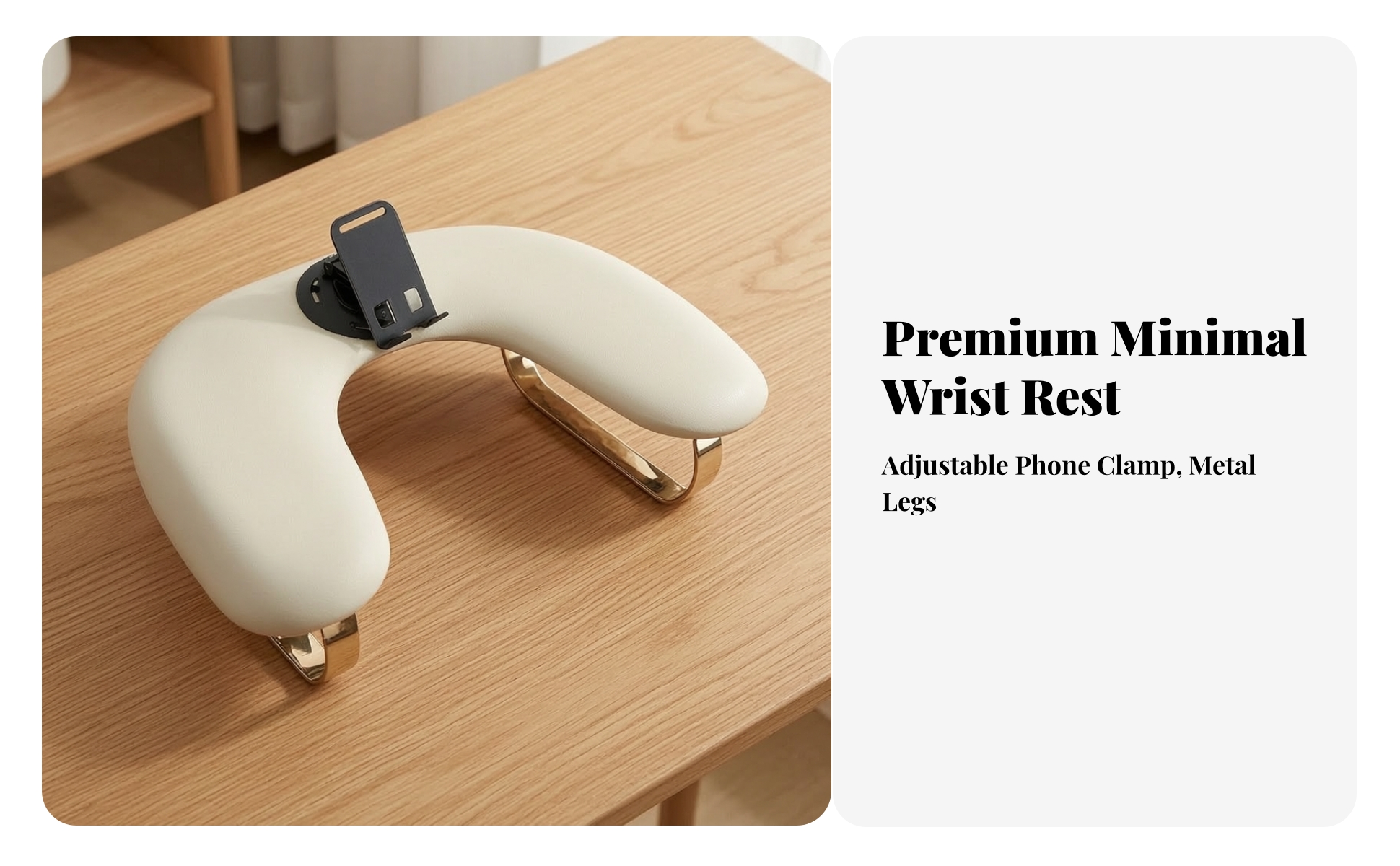 Manicure Hand Rest with Phone Holder Ergonomic Nail Arm Rest with Phone Holder