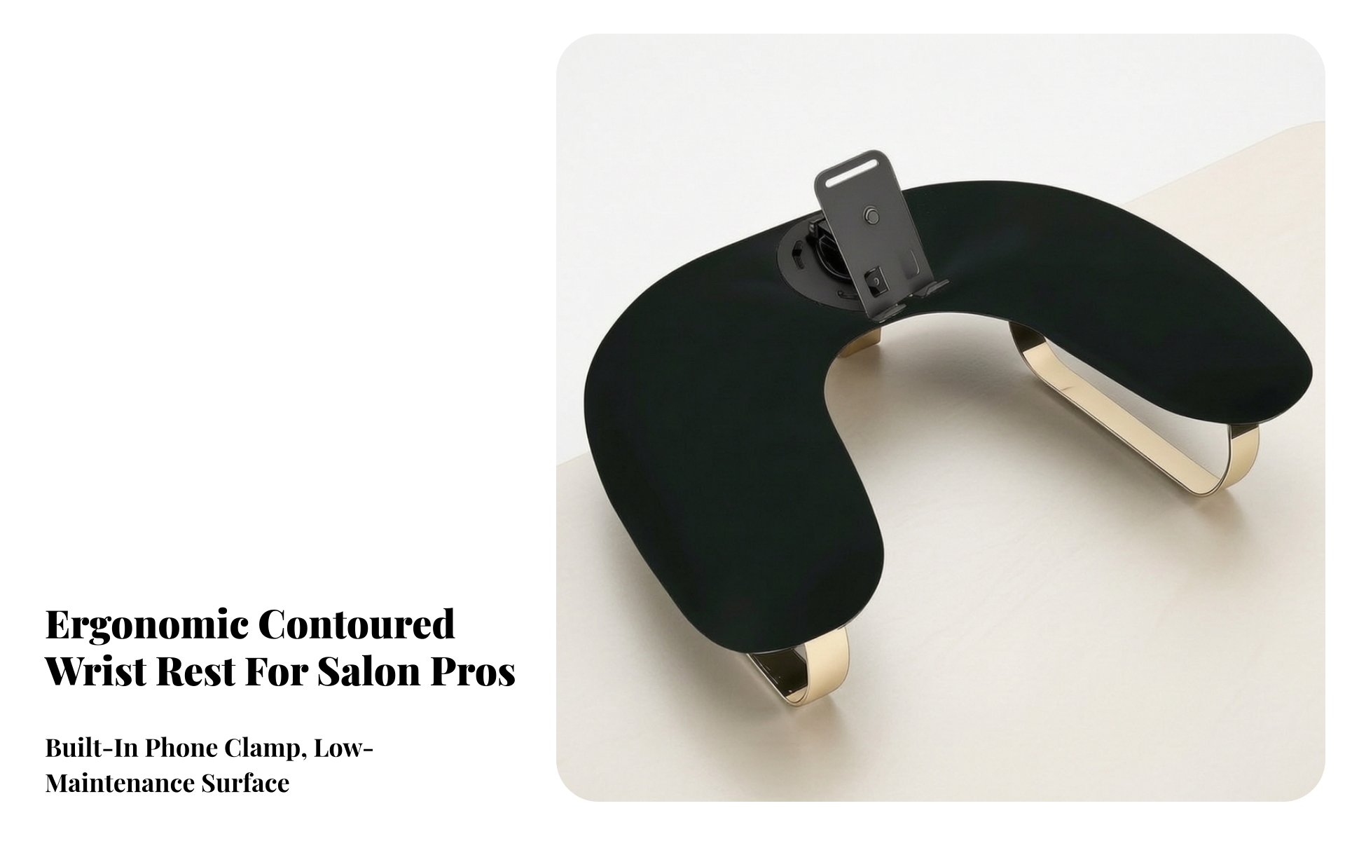 Manicure Hand Rest with Phone Holder Ergonomic Nail Arm Rest with Phone Holder