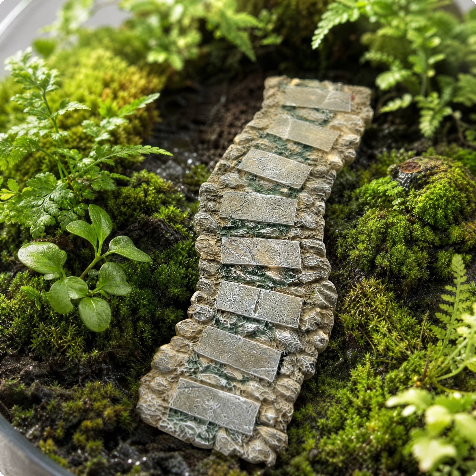 Resin Stepping Slab Path Ornament Lifelike Ornaments Long-Lasting for Terrariums