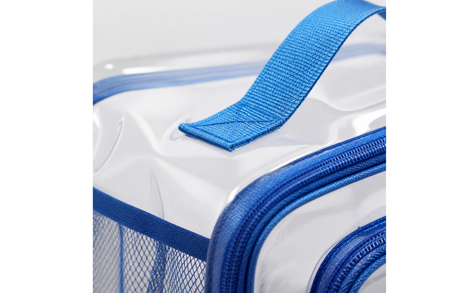 Transparent PVC Carry Bag Waterproof Clear Toiletry Bag with Zipper Wipe-Clean