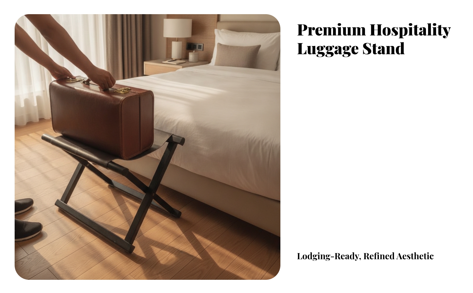 Porte-Bagages Pliant Robuste Support de Valise Pliant peu Encombrant pour Hôtels
