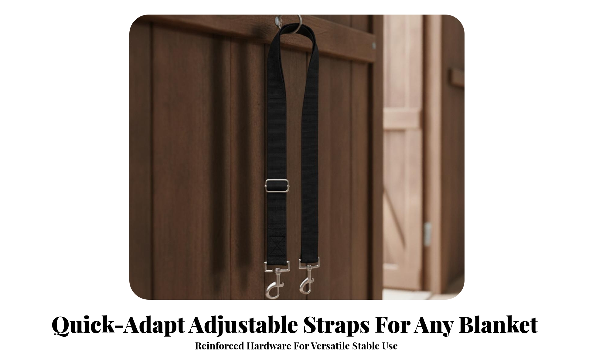 2 Pieces Horse Blanket Leg Straps Adjustable for Turnout, Stable, Equestrians