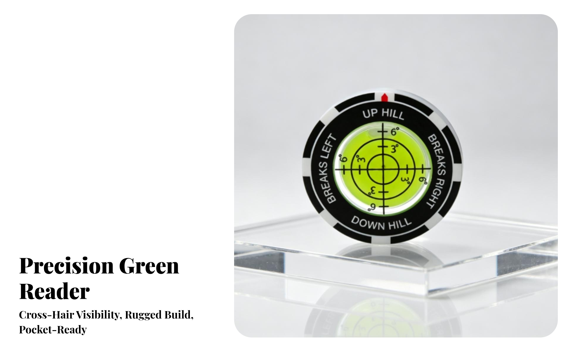 Golf Leveling Indicator High Precision Golf Green Slope Gauge Compact