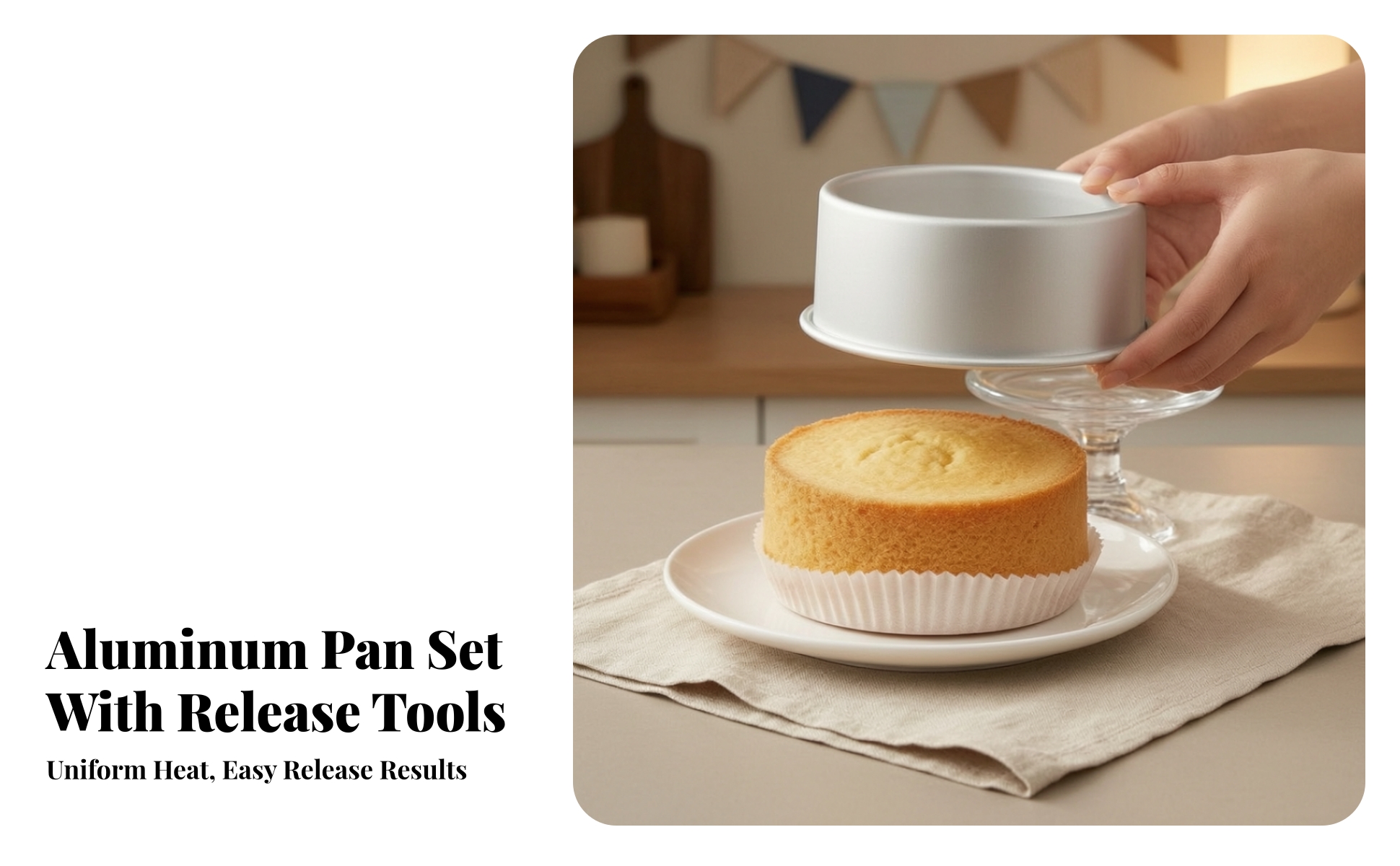 2 Pieces Round Cake Pan Oven Safe Round Cake Pan Straight-Sided for Home Cooks