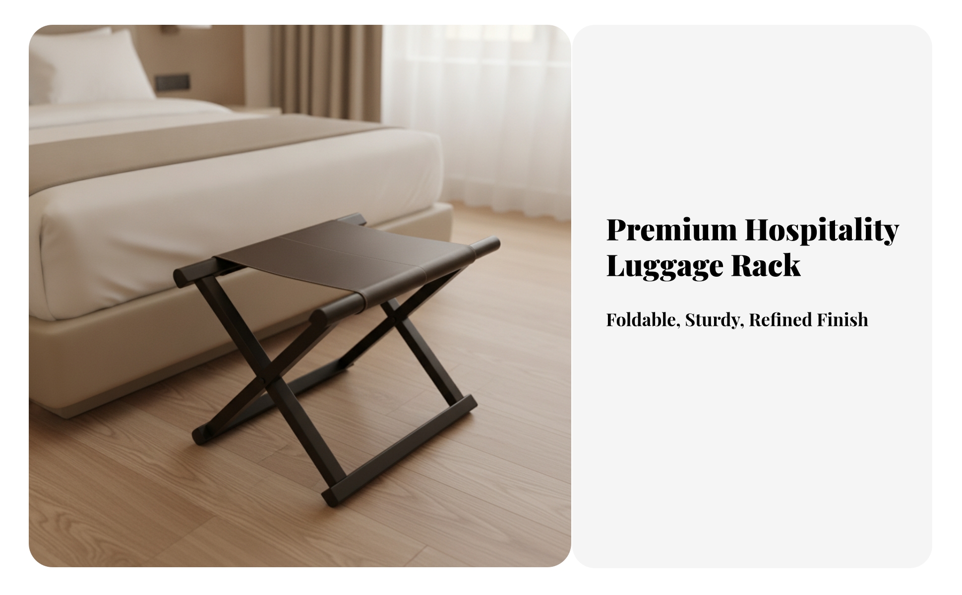 Porte-Bagages Pliant Robuste Support de Valise Pliant peu Encombrant pour Hôtels
