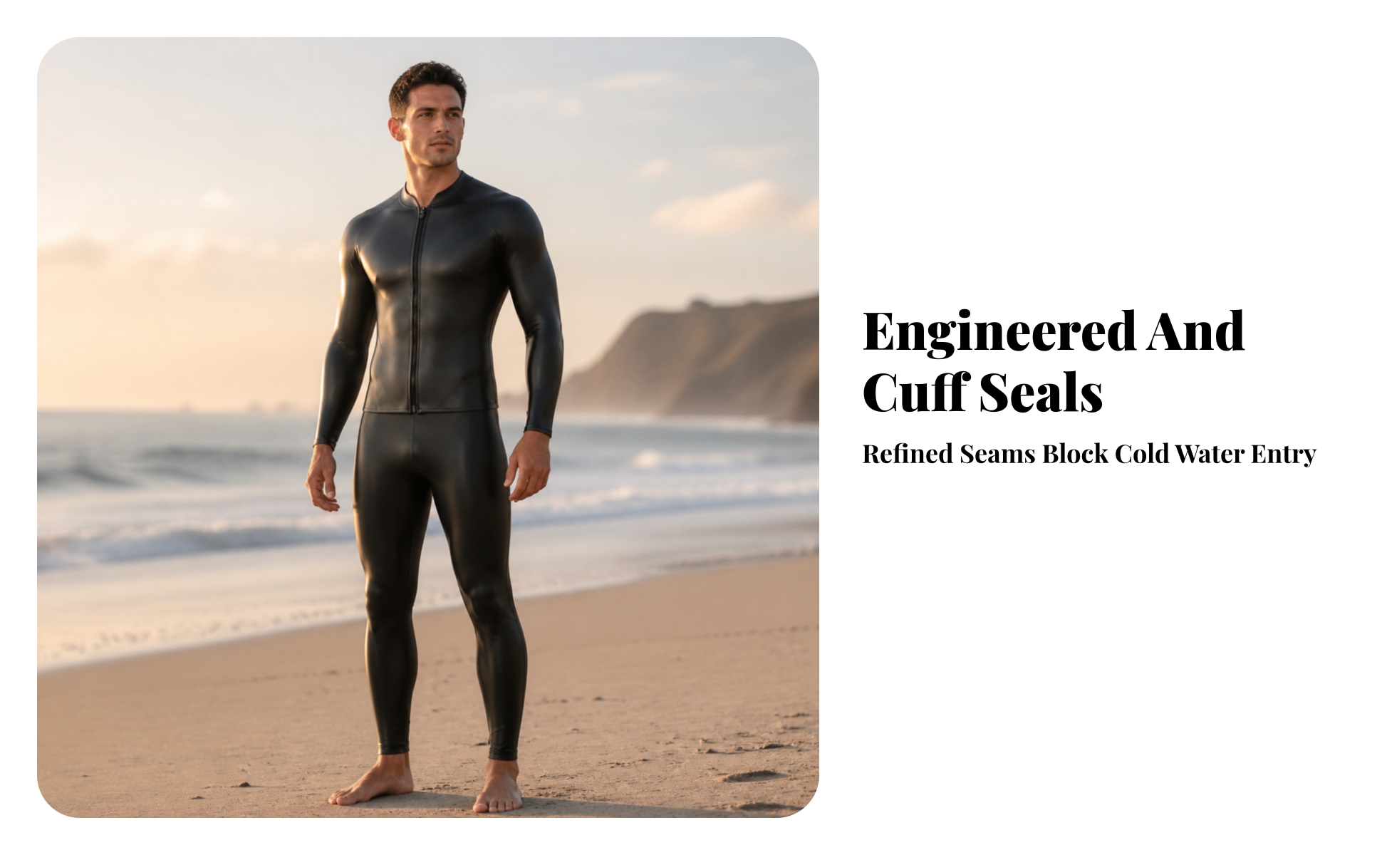 Wetsuit Jacket with Front Zipper Snug Fit Wetsuit Top with Front Zipper for Men