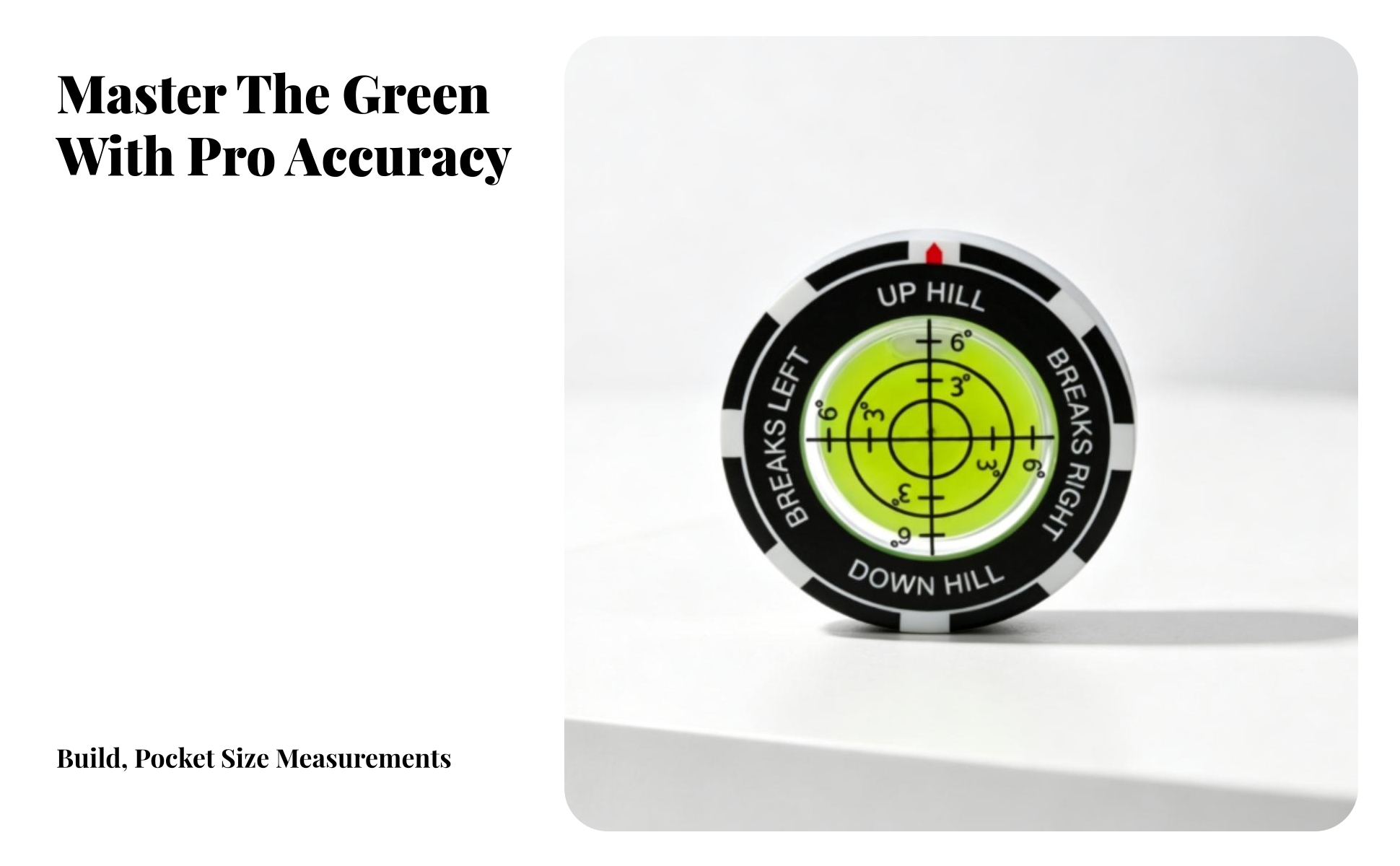 Golf Leveling Indicator High Precision Golf Green Slope Gauge Compact