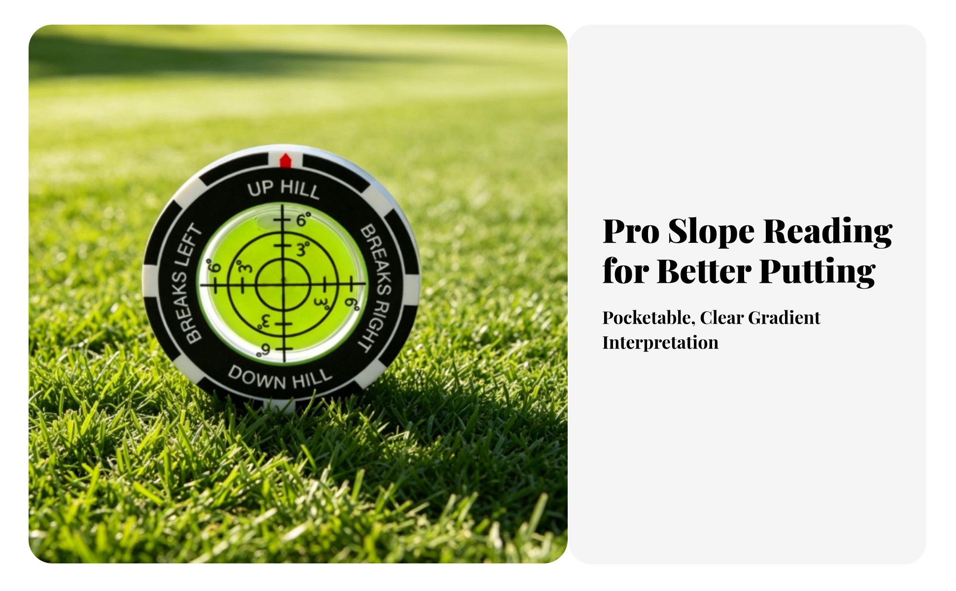 Golf Leveling Indicator High Precision Golf Green Slope Gauge Compact