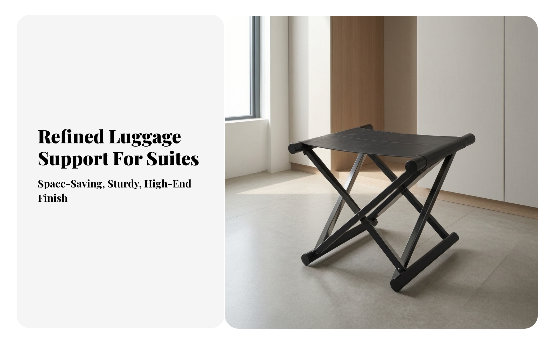 Porte-Bagages Pliant Robuste Support de Valise Pliant peu Encombrant pour Hôtels