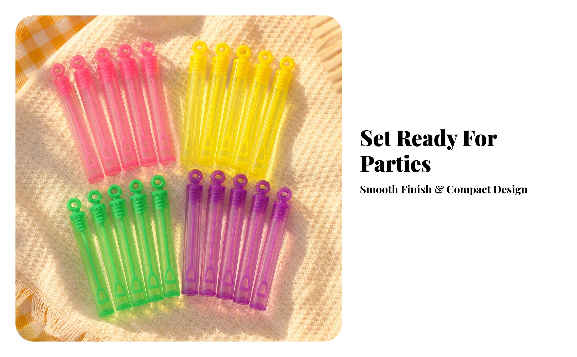24 Pieces Bubble Stick Bottle Travel-Friendly Bubble Stick Easy to Use