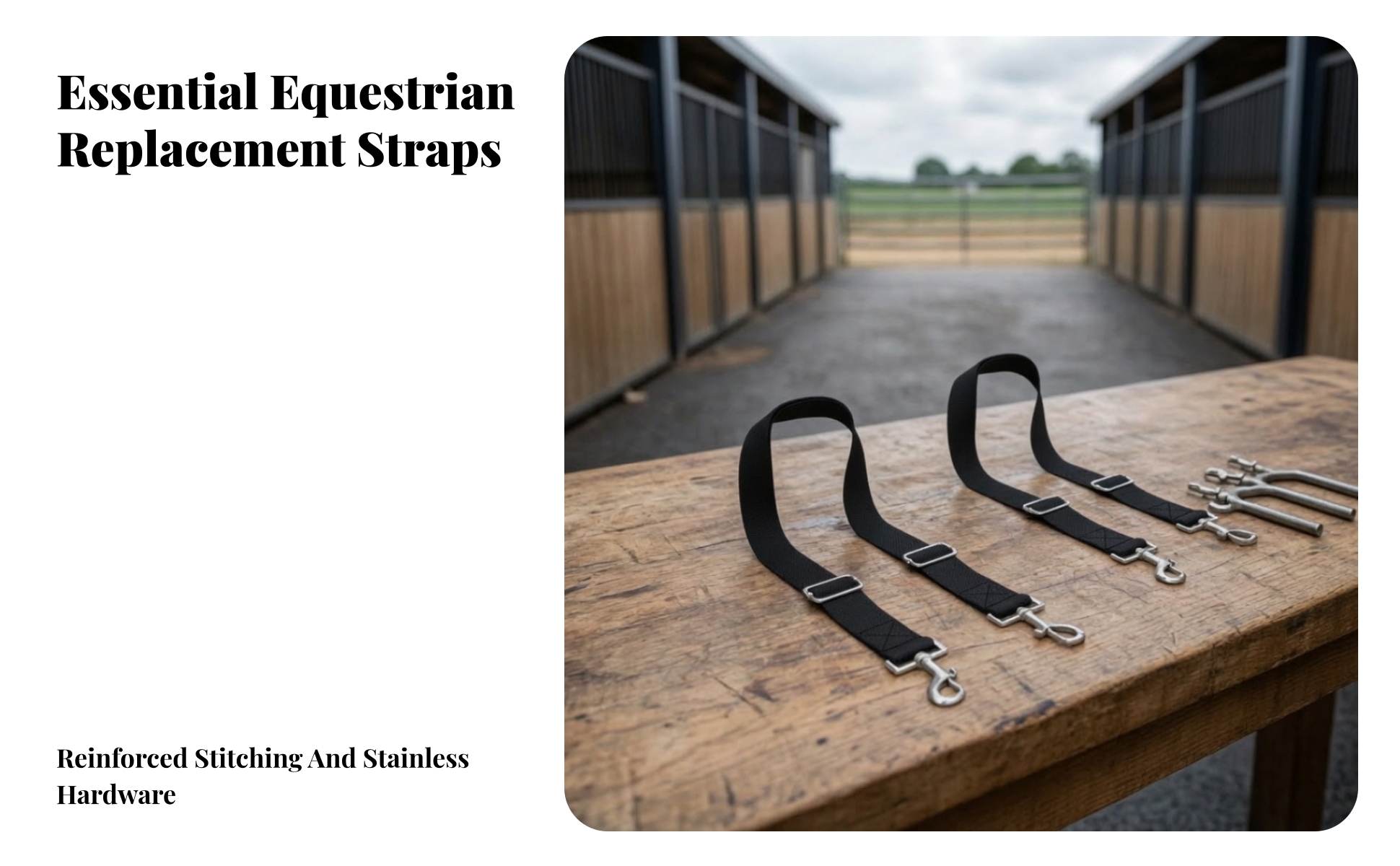 2 Pieces Horse Blanket Leg Straps Adjustable for Turnout, Stable, Equestrians