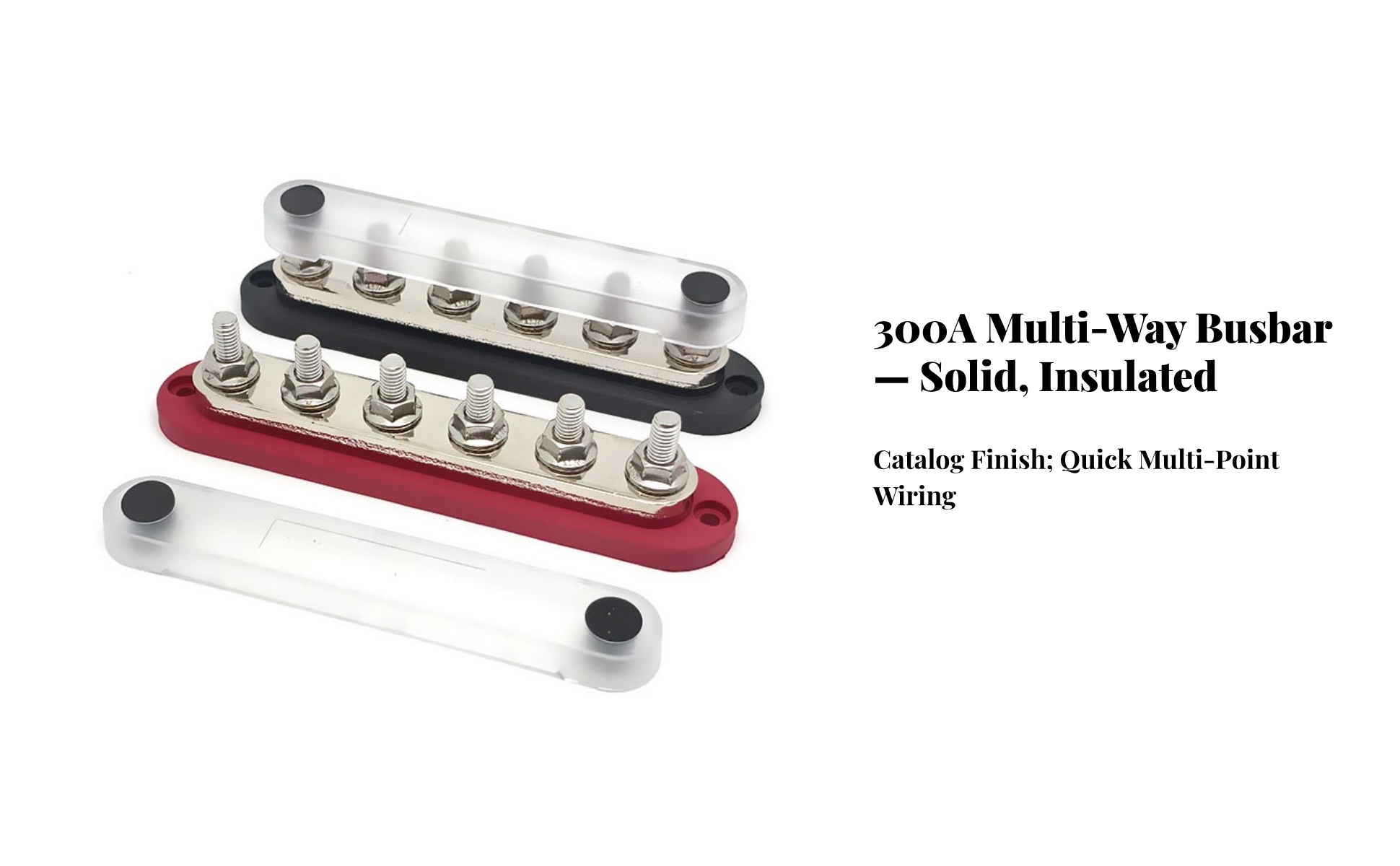 6-Position Busbar High Current Busbar with Safety Cover Copper for DIYers