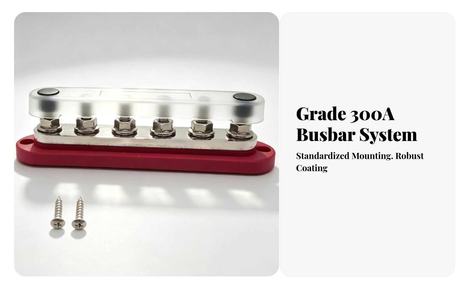 6-Position Busbar High Current Busbar with Safety Cover Copper for DIYers