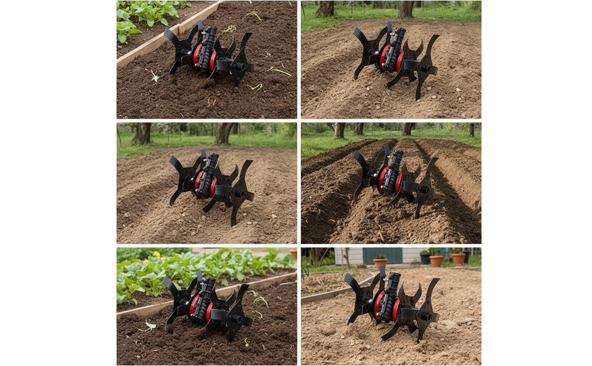 Tilling Attachment Rugged for Planting Area Soil Prep, Weeding, Home Gardeners