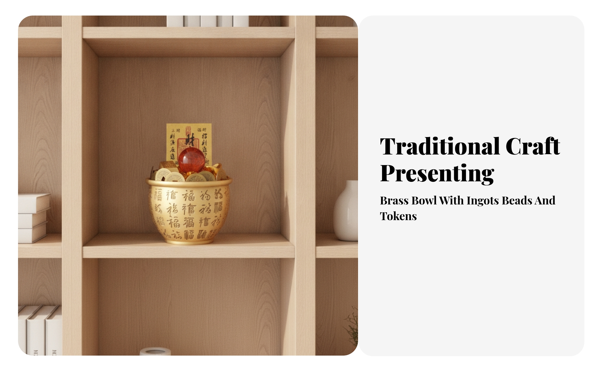 Brass Treasure Basin with Ingots Feng Shui Treasure Basin with Ingots Auspicious