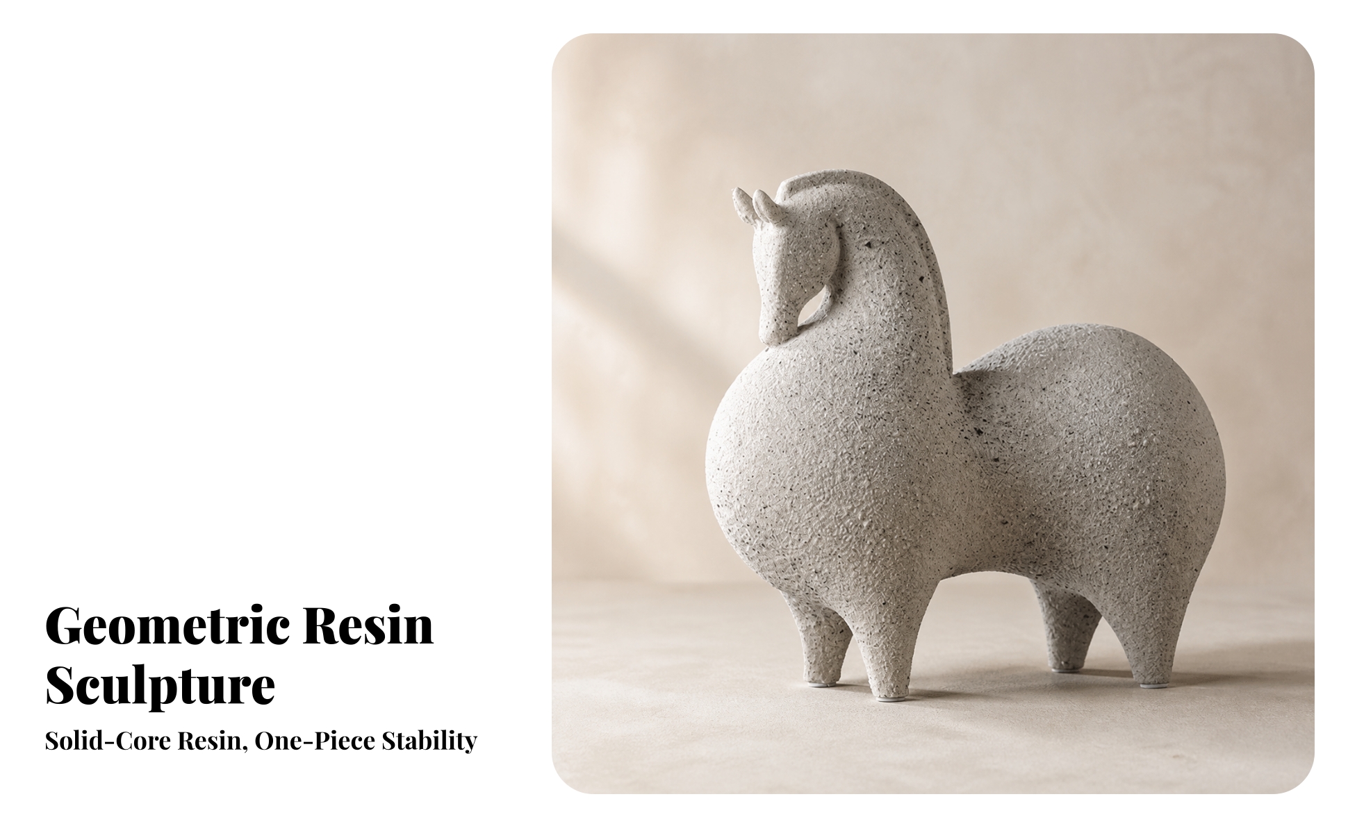 Horse Figurine Abstract Horse Statue Minimalist for TV Stand, Office, Art Lovers