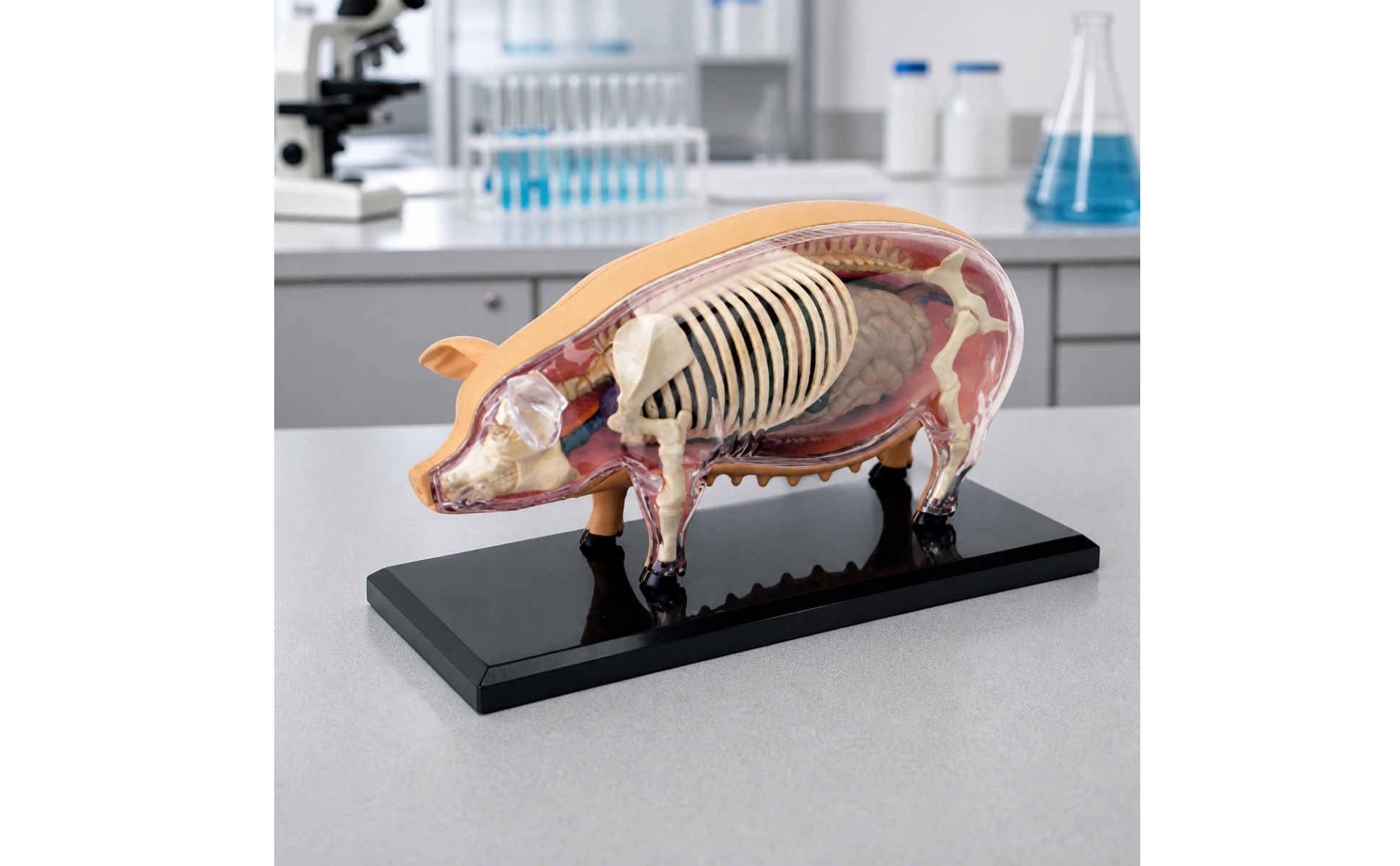 Pig Anatomical Assembly Model Educational for Biology Students, Science Teachers