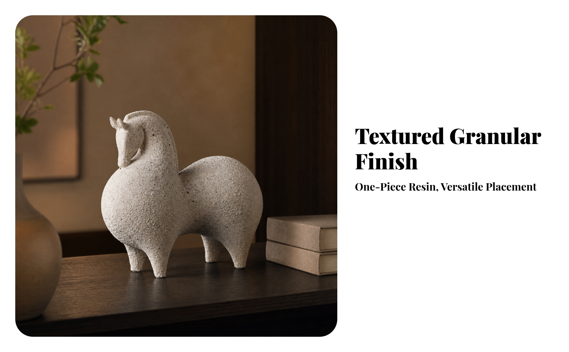 Horse Figurine Abstract Horse Statue Minimalist for TV Stand, Office, Art Lovers