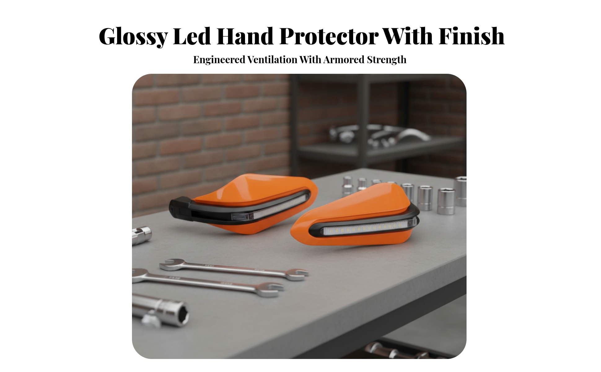 Motorcycle Handguard with LED Light Enhanced Visibility for off-Road Riders