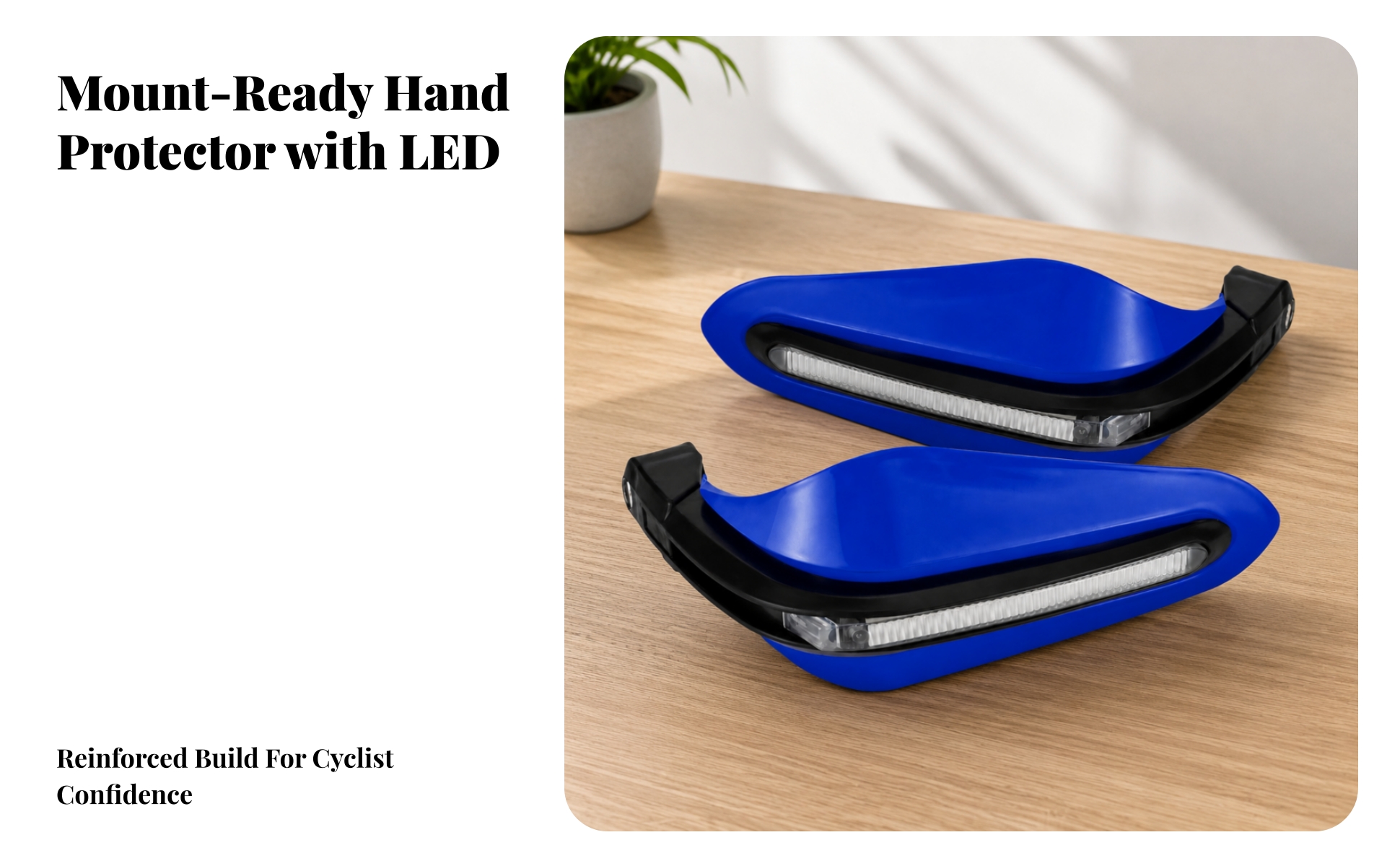 Motorcycle Handguard with LED Light Enhanced Visibility for off-Road Riders