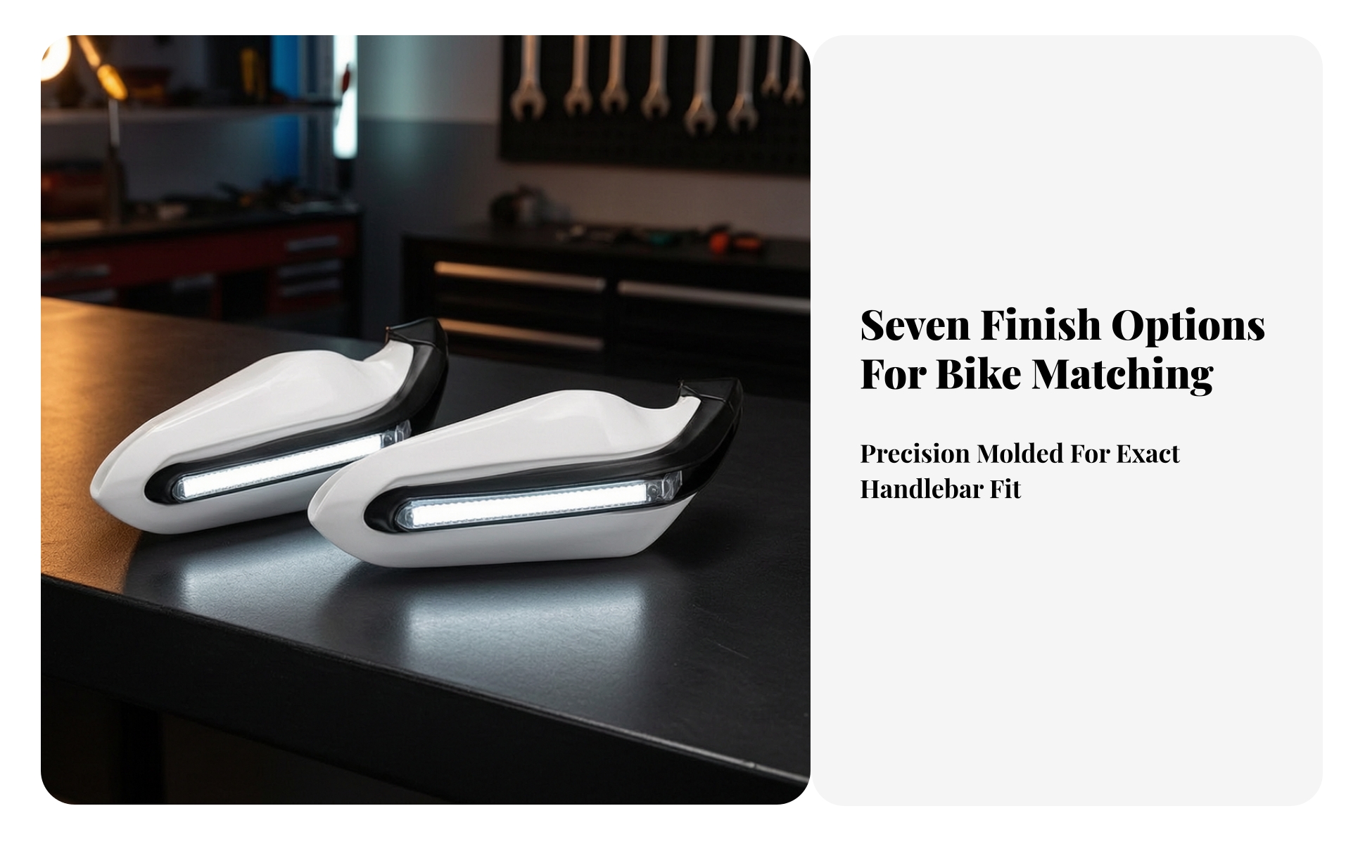 Motorcycle Handguard with LED Light Enhanced Visibility for off-Road Riders