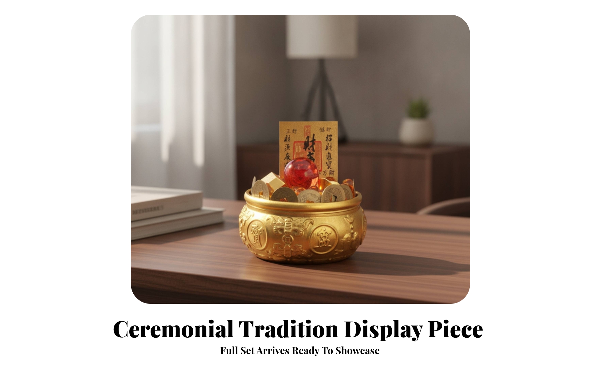 Brass Treasure Basin with Ingots Feng Shui Treasure Basin with Ingots Auspicious