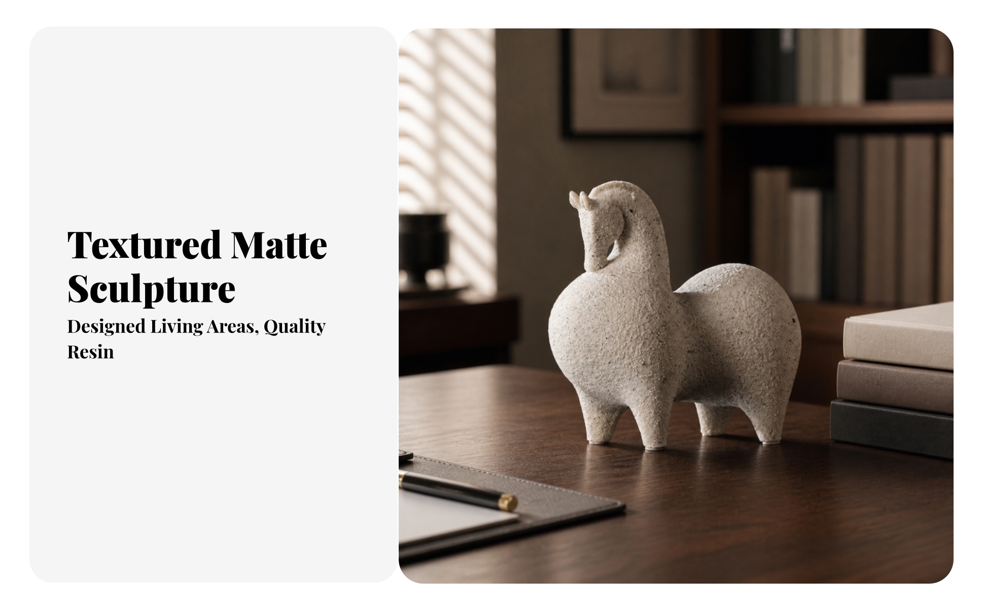 Horse Figurine Abstract Horse Statue Minimalist for TV Stand, Office, Art Lovers