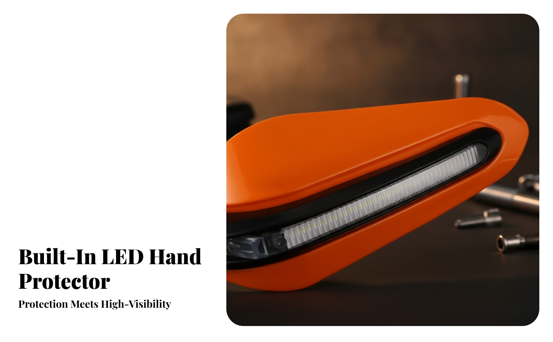 Motorcycle Handguard with LED Light Enhanced Visibility for off-Road Riders