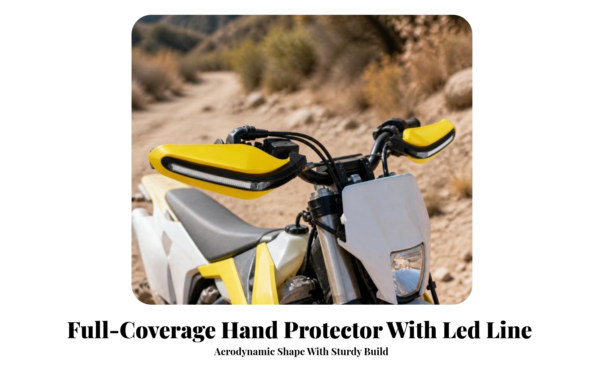 Motorcycle Handguard with LED Light Enhanced Visibility for off-Road Riders