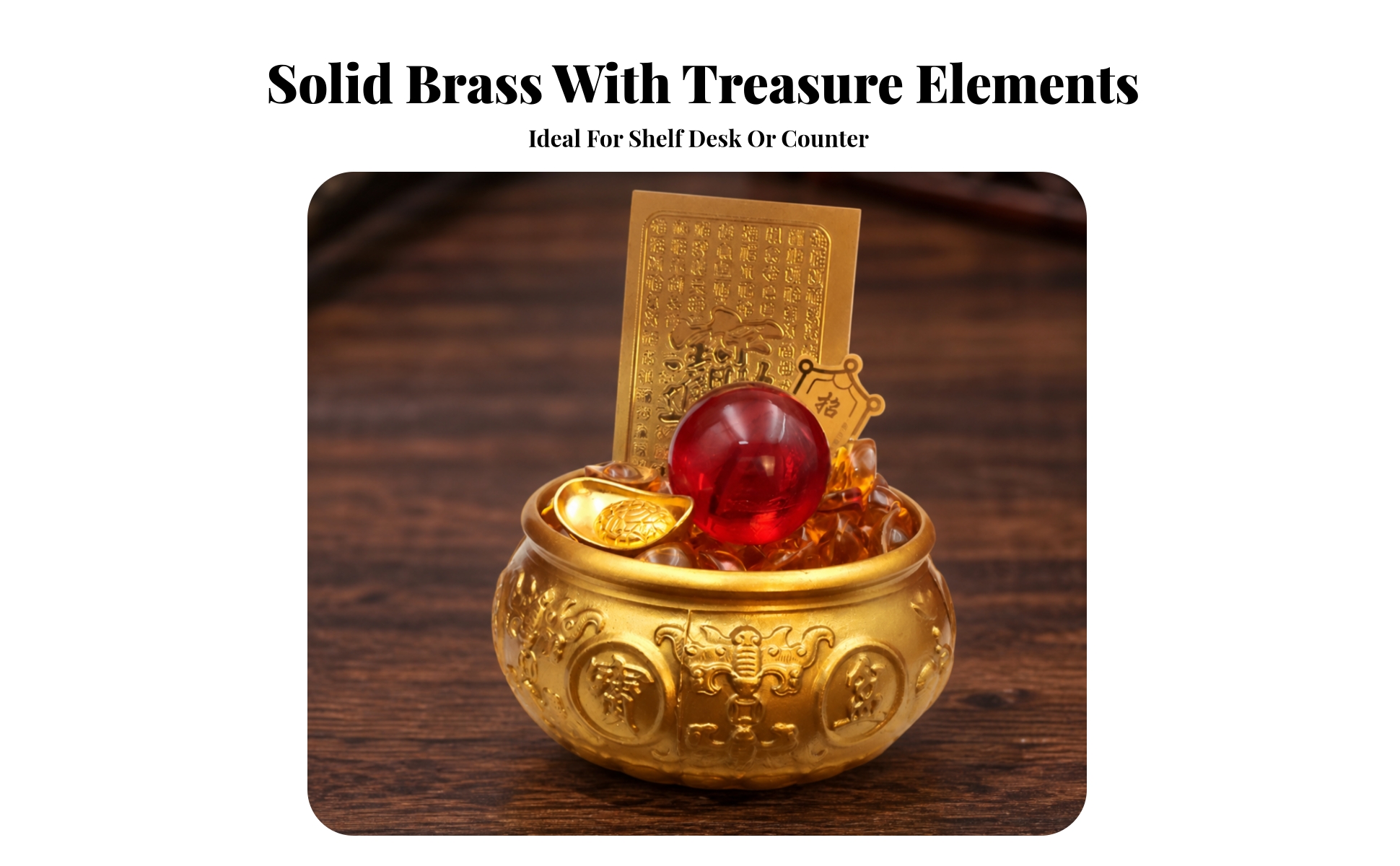 Brass Treasure Basin with Ingots Feng Shui Treasure Basin with Ingots Auspicious
