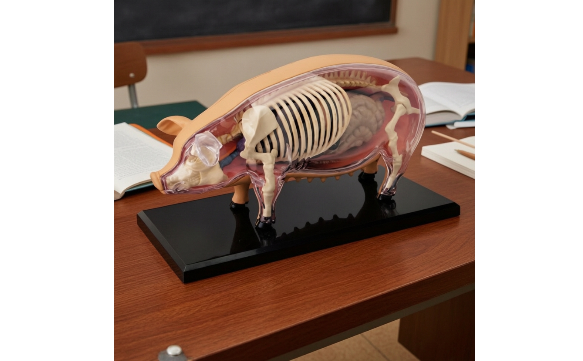 Pig Anatomical Assembly Model Educational for Biology Students, Science Teachers