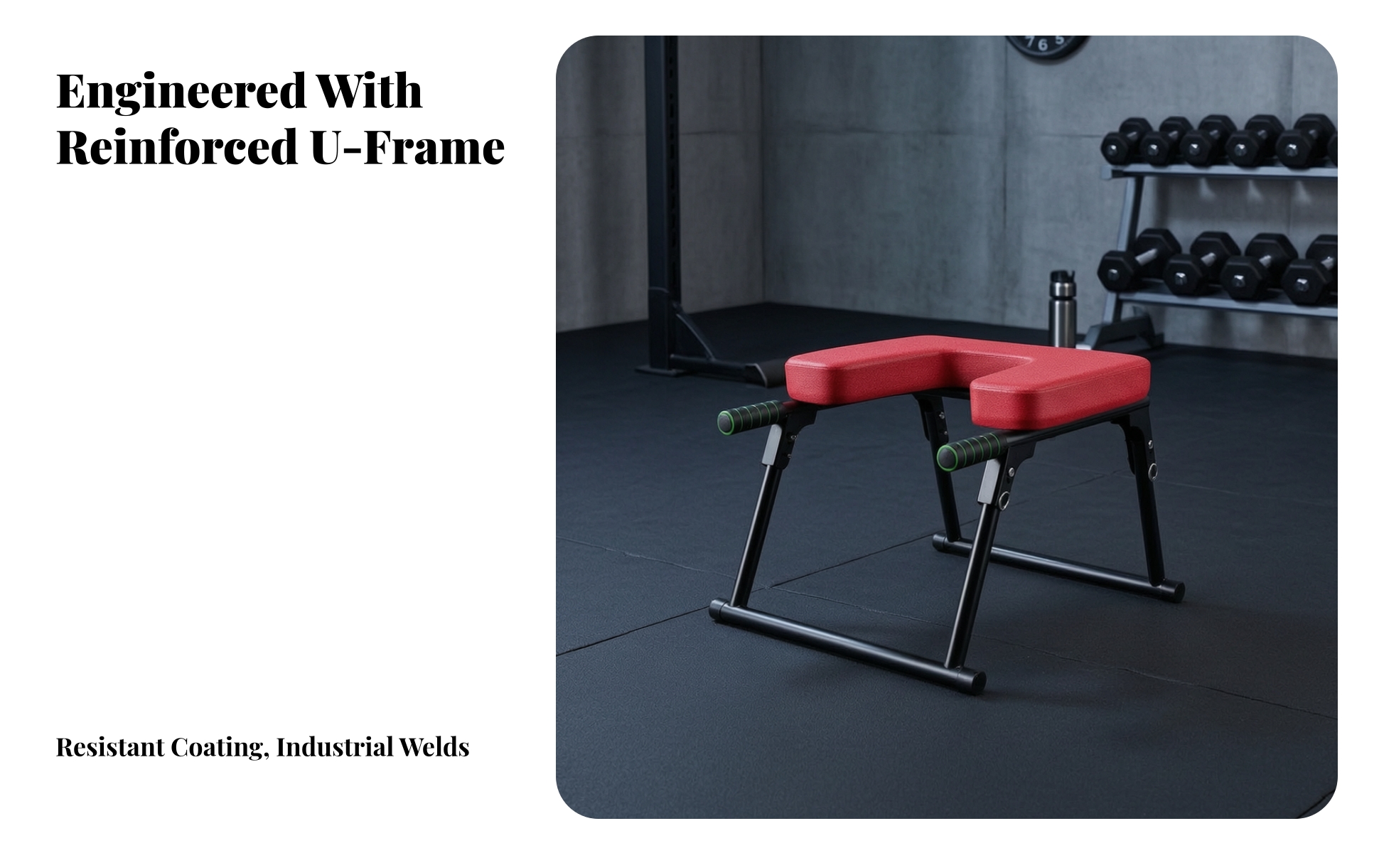 Foldable Inversion Stool Space-Saving Headstand Bench with Padded Top No-Install