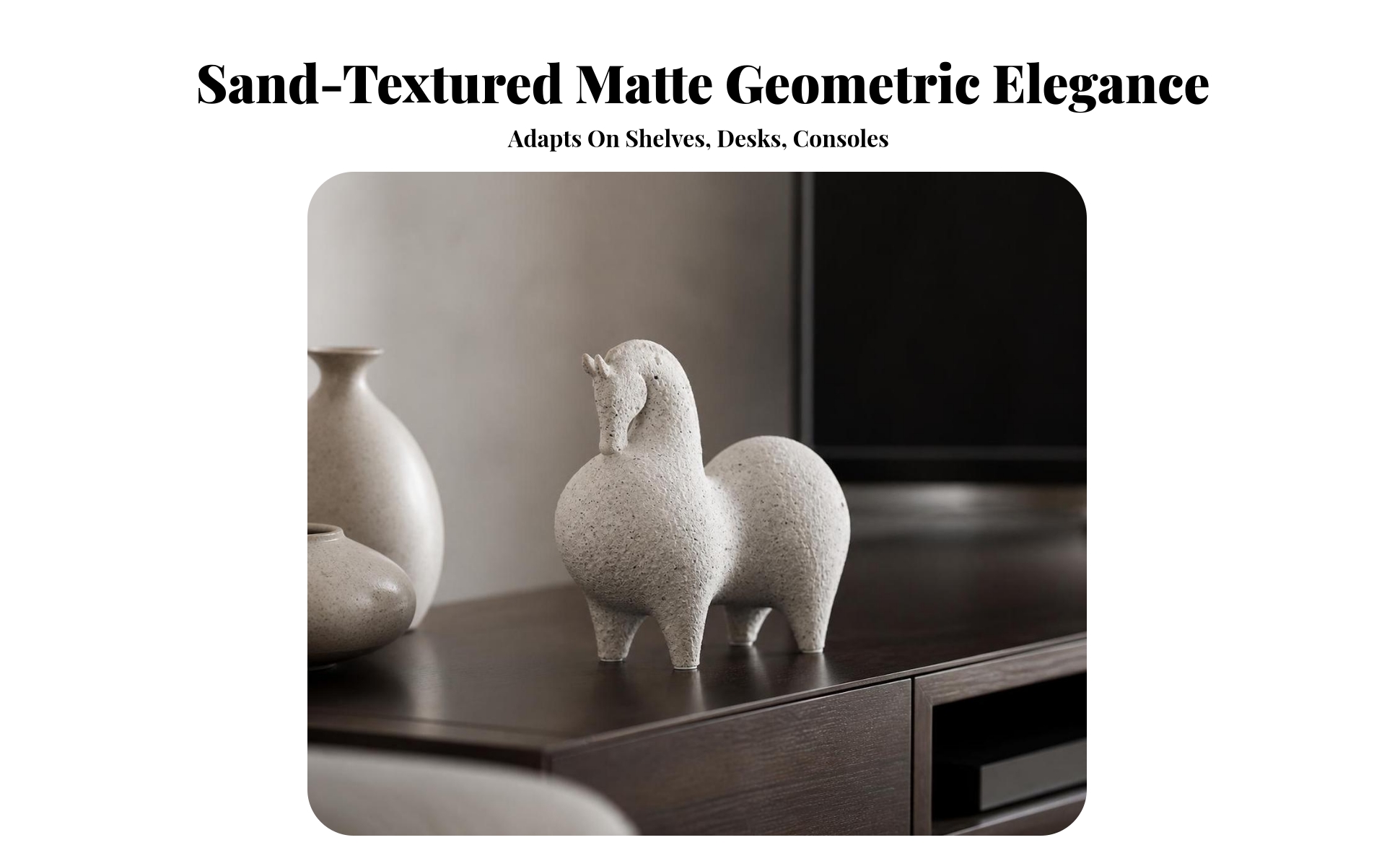 Horse Figurine Abstract Horse Statue Minimalist for TV Stand, Office, Art Lovers