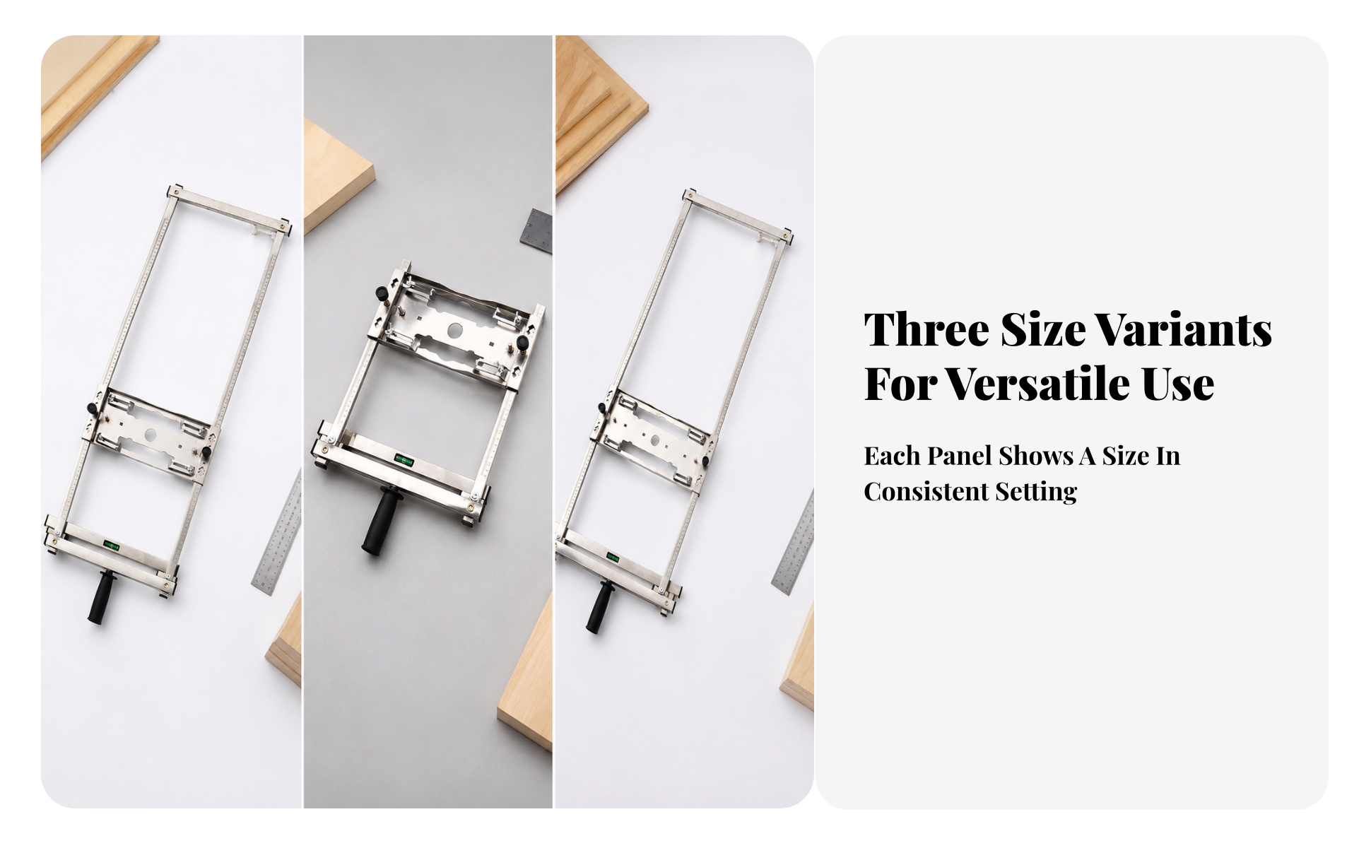 Panel Guide Stainless-Steel Guide with Bubble Level Adjustable