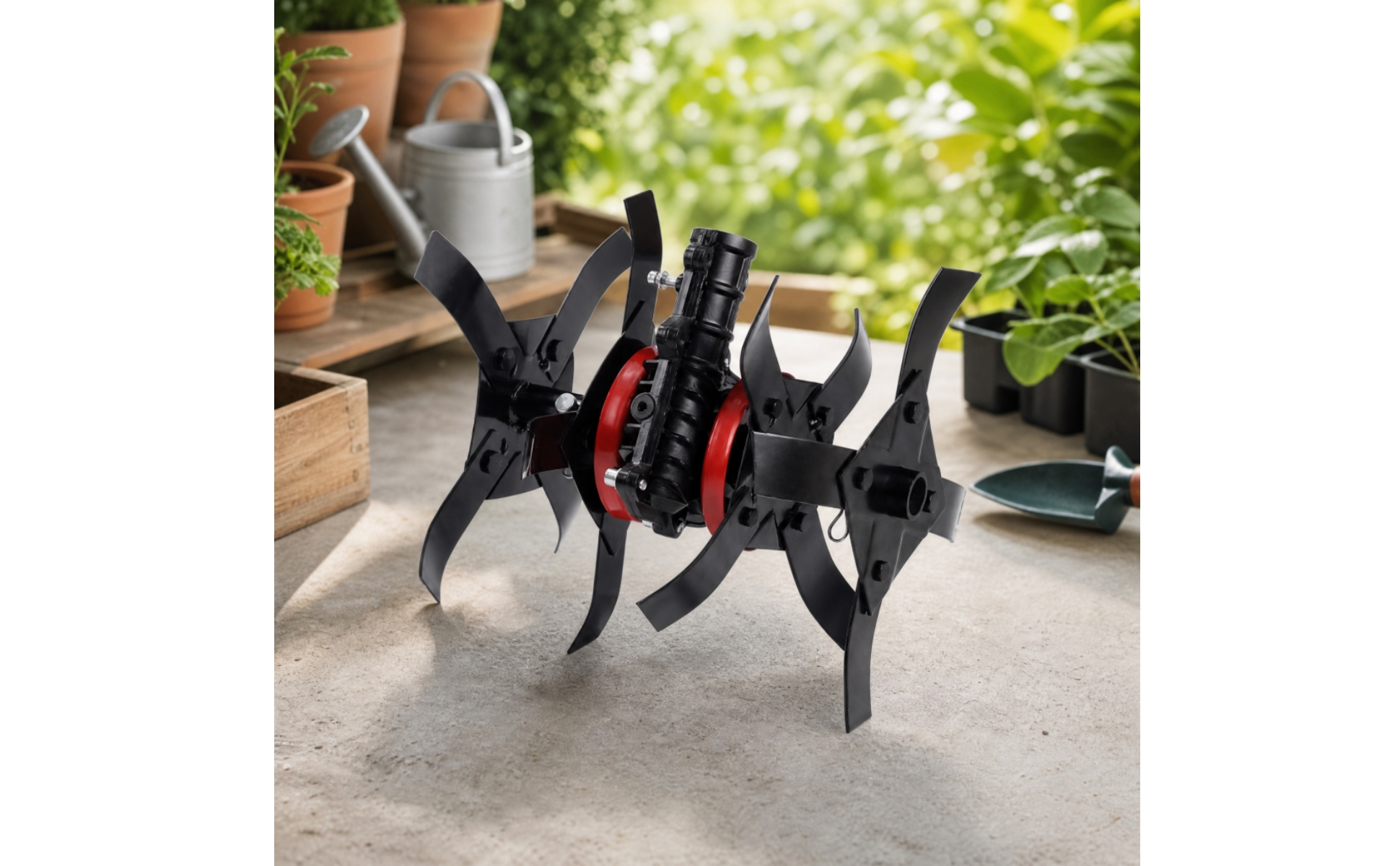 Tilling Attachment Rugged for Planting Area Soil Prep, Weeding, Home Gardeners