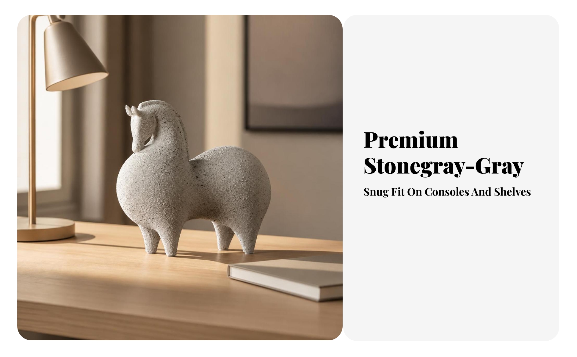 Horse Figurine Abstract Horse Statue Minimalist for TV Stand, Office, Art Lovers