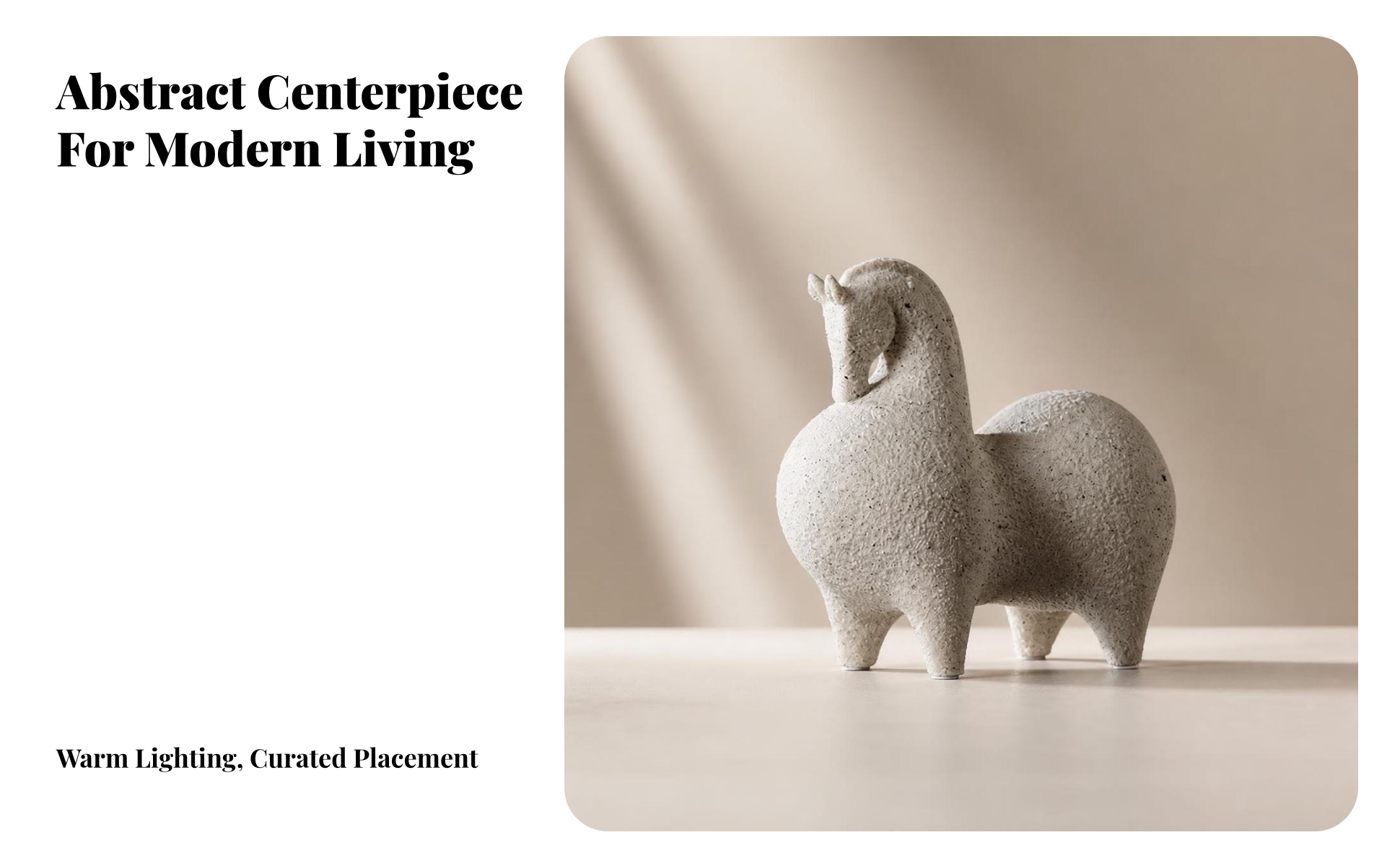Horse Figurine Abstract Horse Statue Minimalist for TV Stand, Office, Art Lovers