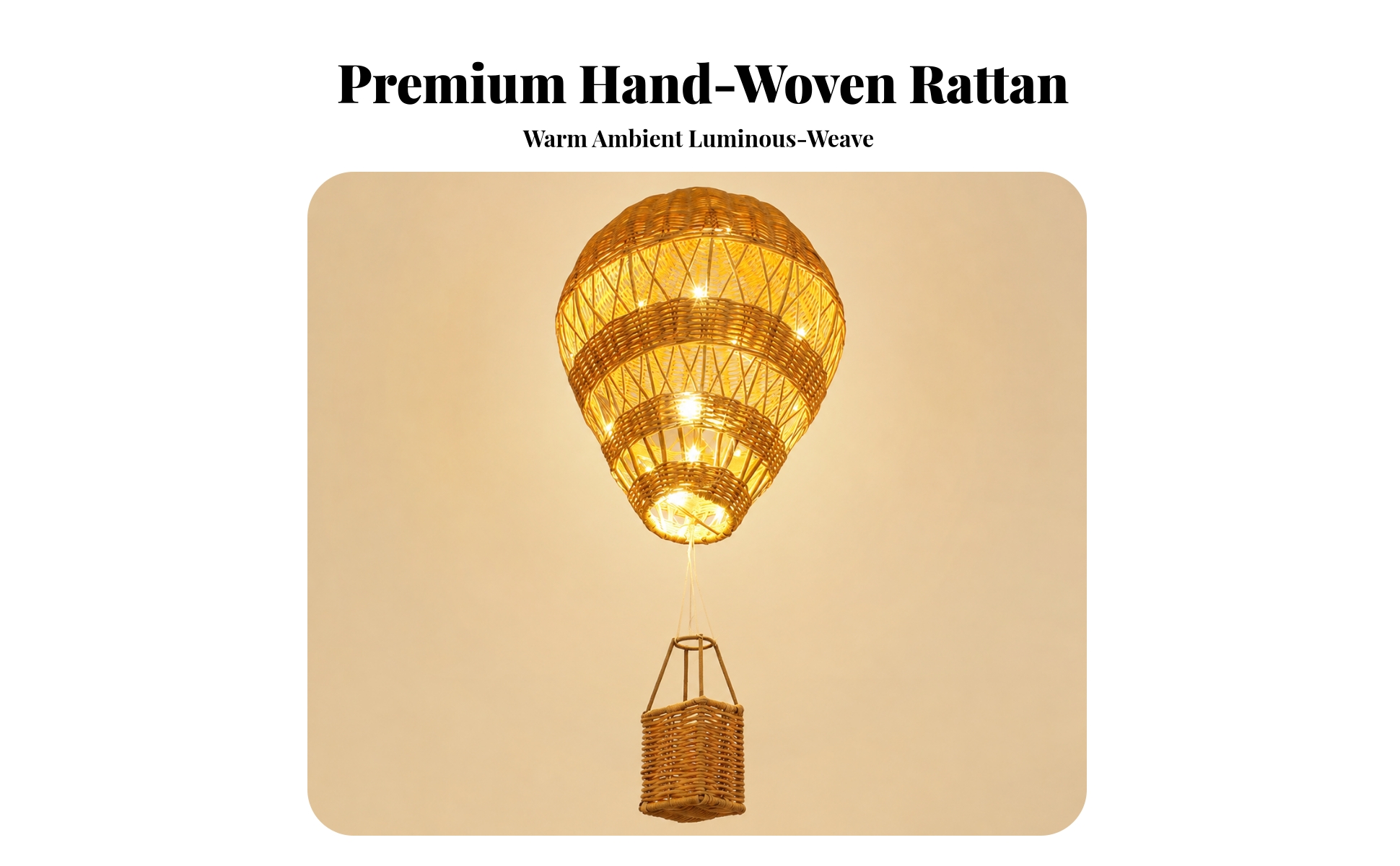 Hot Air Balloon Decoration Wicker Hot Air Balloon Decor Boho for Nursery, Babies