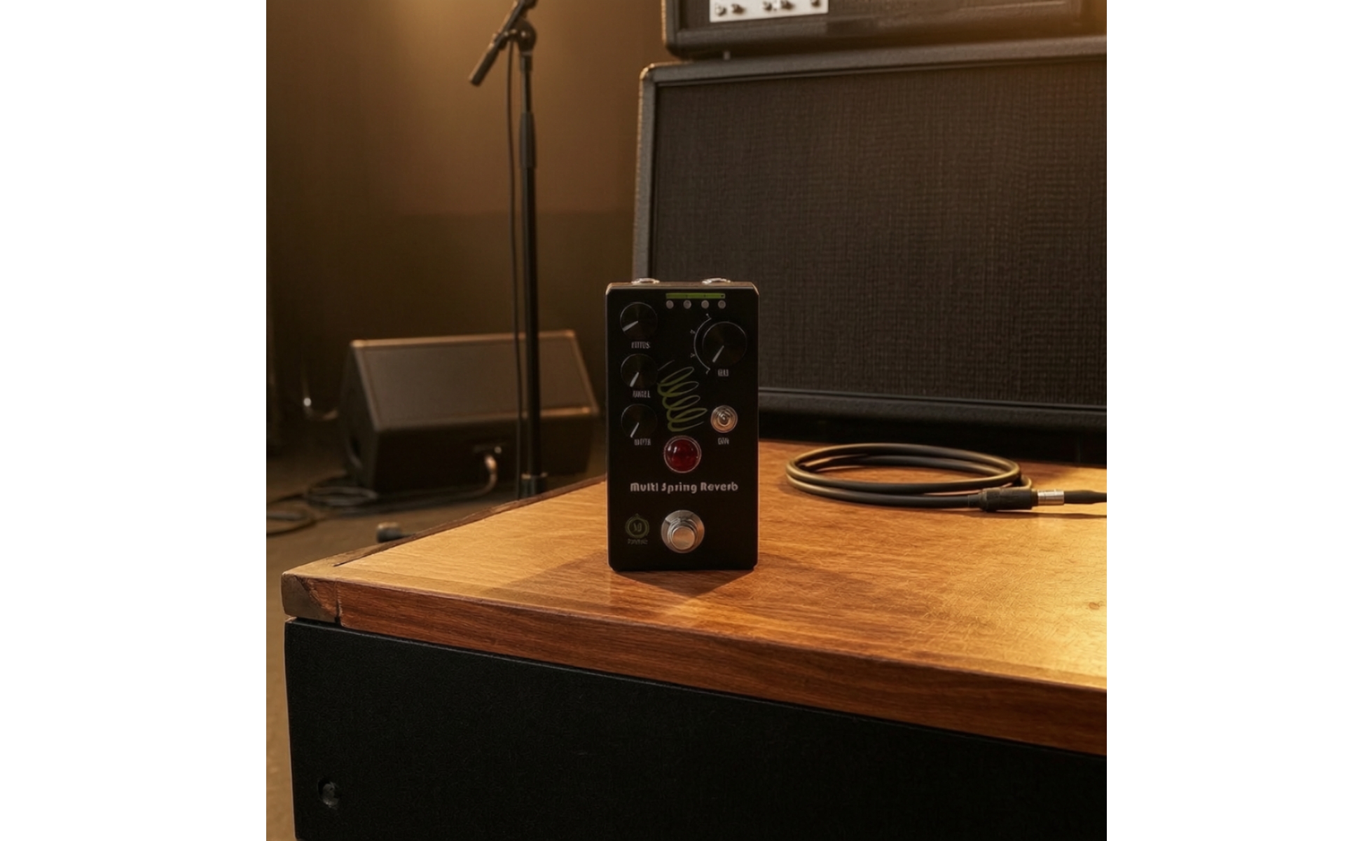 Spring Reverb Pedal Stompbox-Style Reverb Pedal Compact for Live Performances