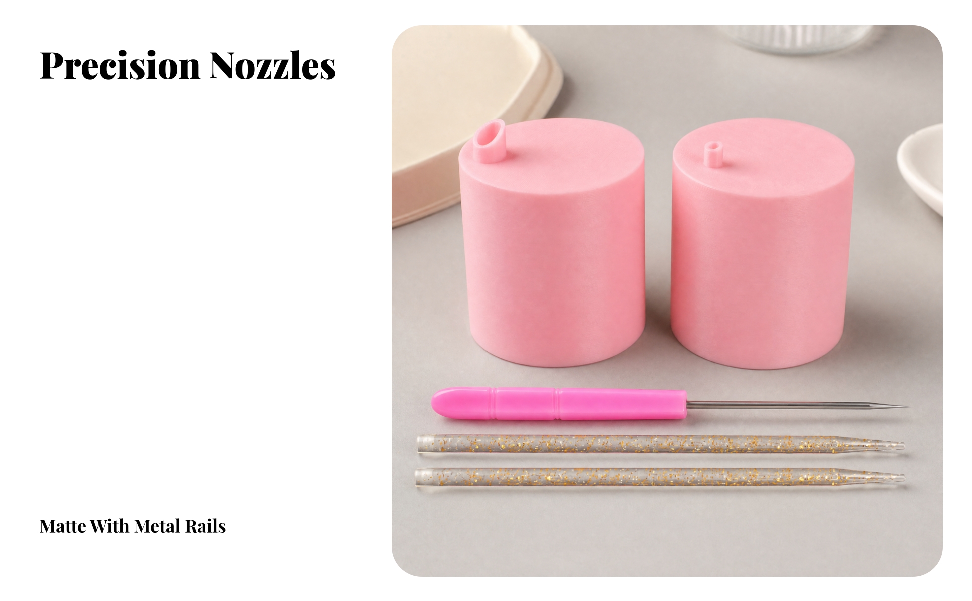2 Stück Funkelpulver-Trichter mit Zubehör Kompakt Glitzertrichter Mini