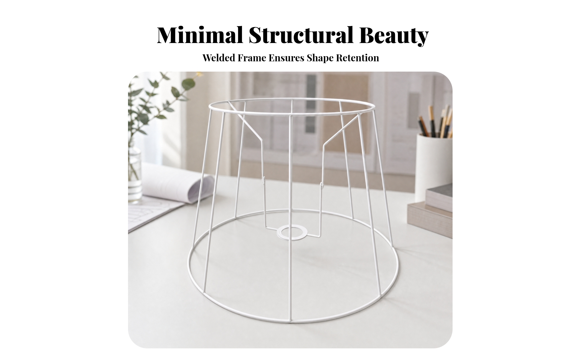 Lampshade Frame DIY Lamp Shade Loop Frame Versatile for Table Lamps, Crafters