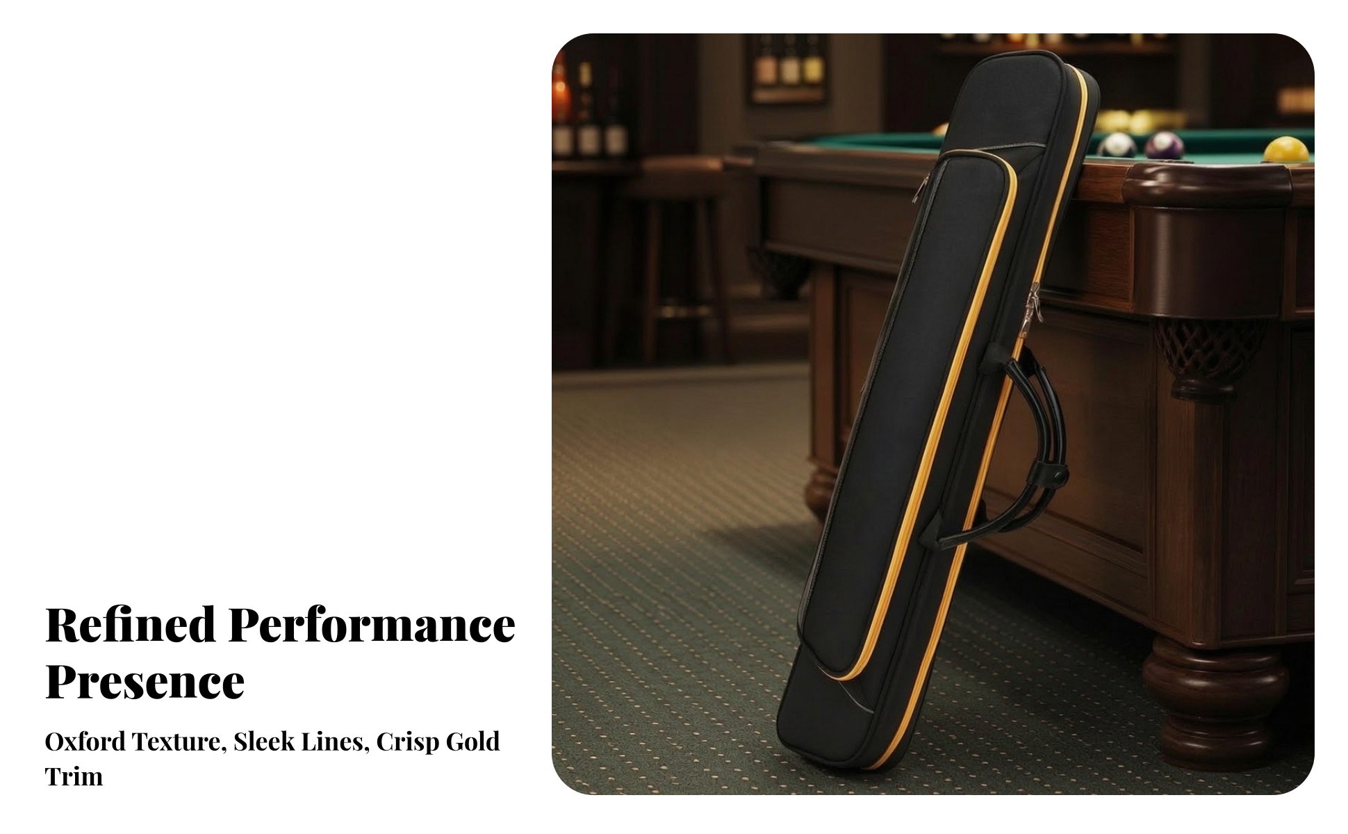 Pool Cue Case with Handle Waterproof Soft Pool Cue Bag Padded for League Nights