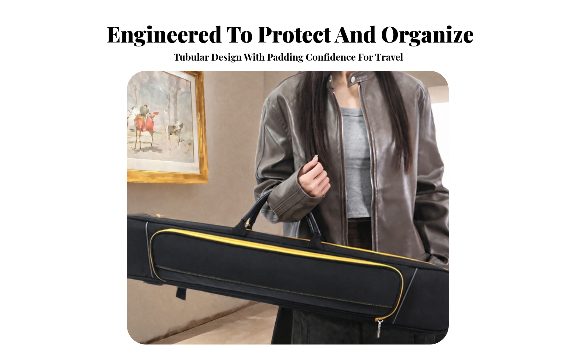 Pool Cue Case with Handle Waterproof Soft Pool Cue Bag Padded for League Nights