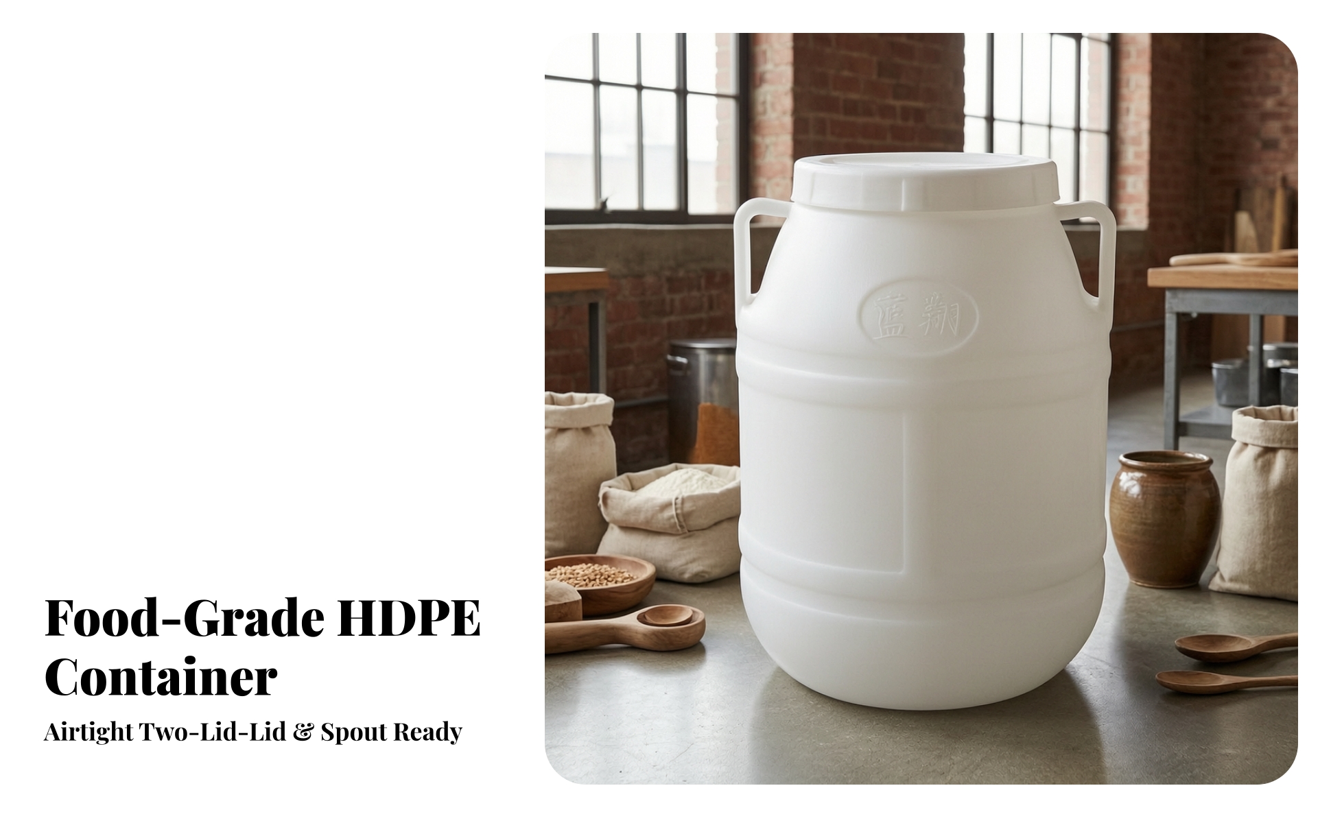 Fût de Stockage En HDPE de 25 Litres Polyvalent Fût de Fermentation Étanche