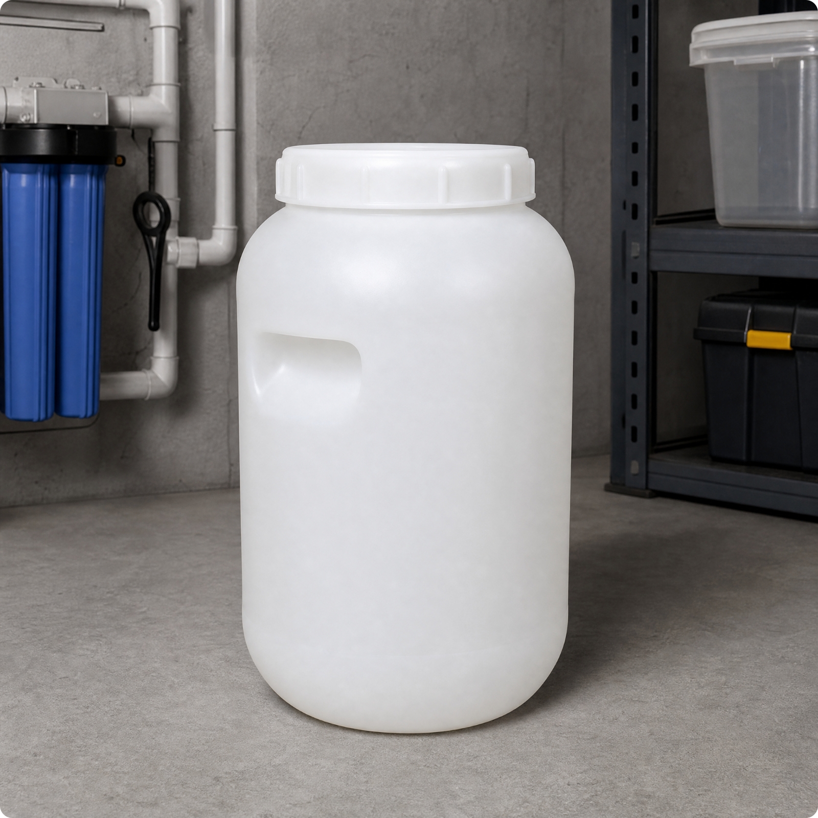 Round Plastic Storage Container Sturdy Container Versatile for Fermentation
