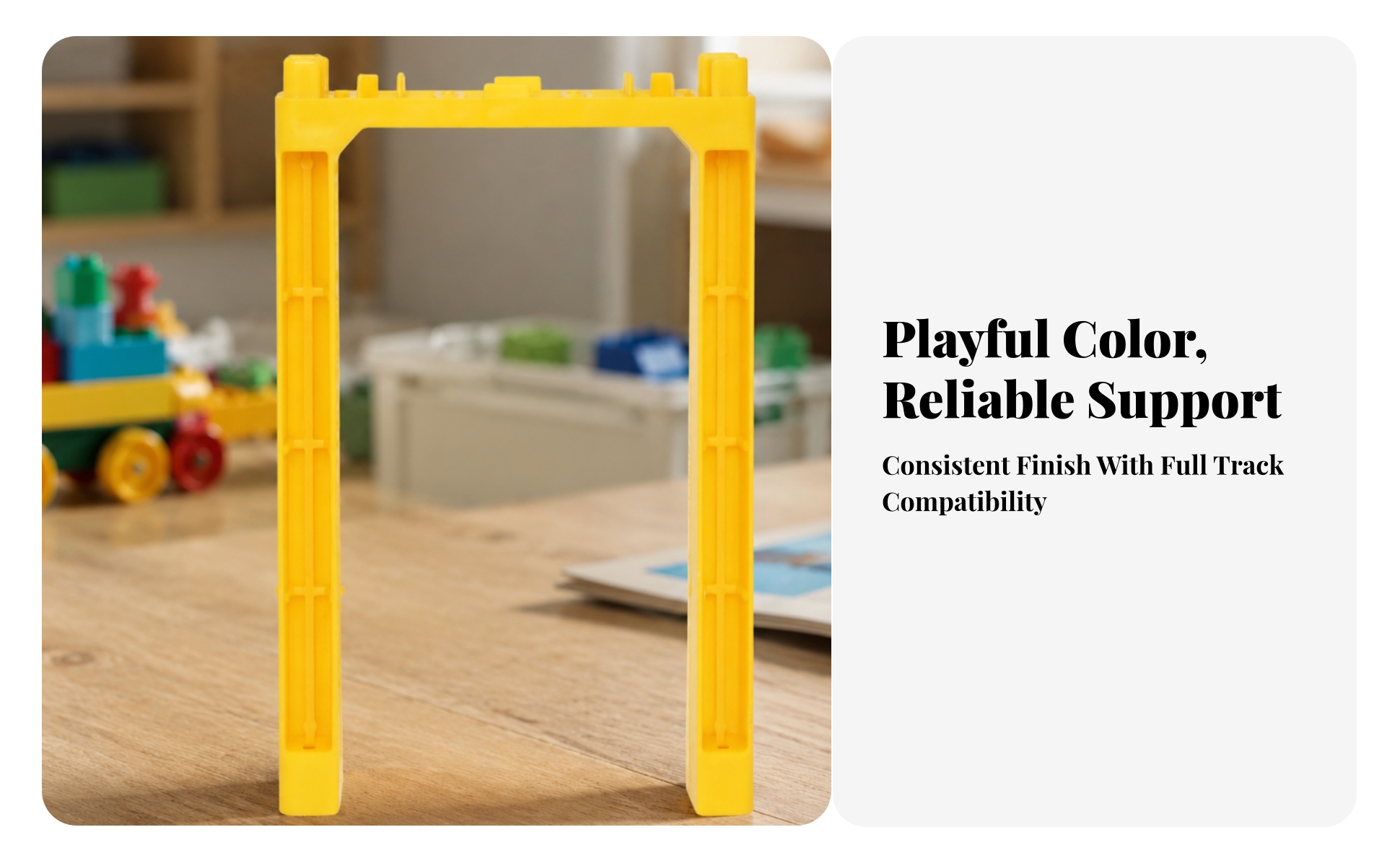 2 Pieces Toy Accessory Sturdy Plastic Railway Track Bridge Pier Stable