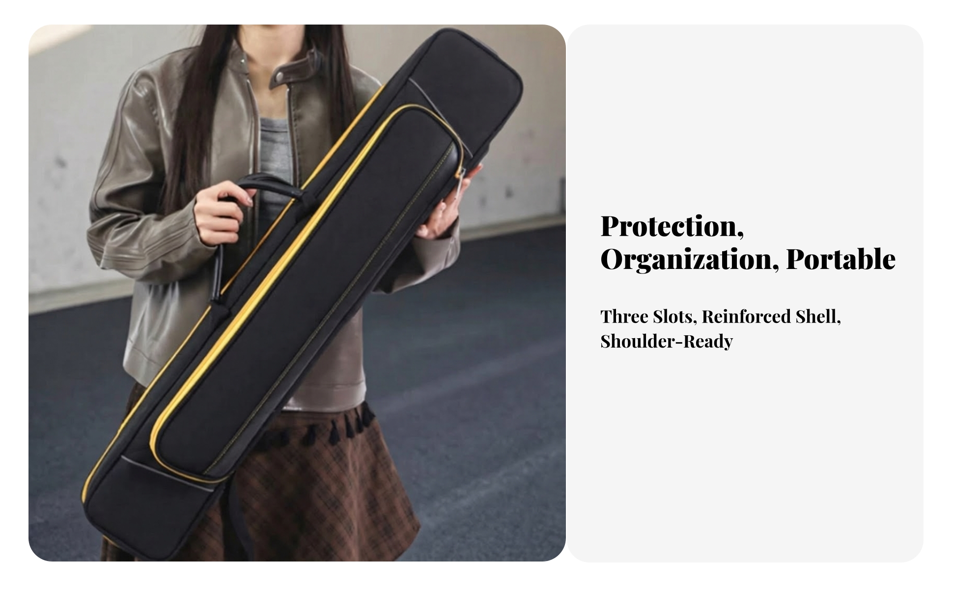 Pool Cue Case with Handle Waterproof Soft Pool Cue Bag Padded for League Nights