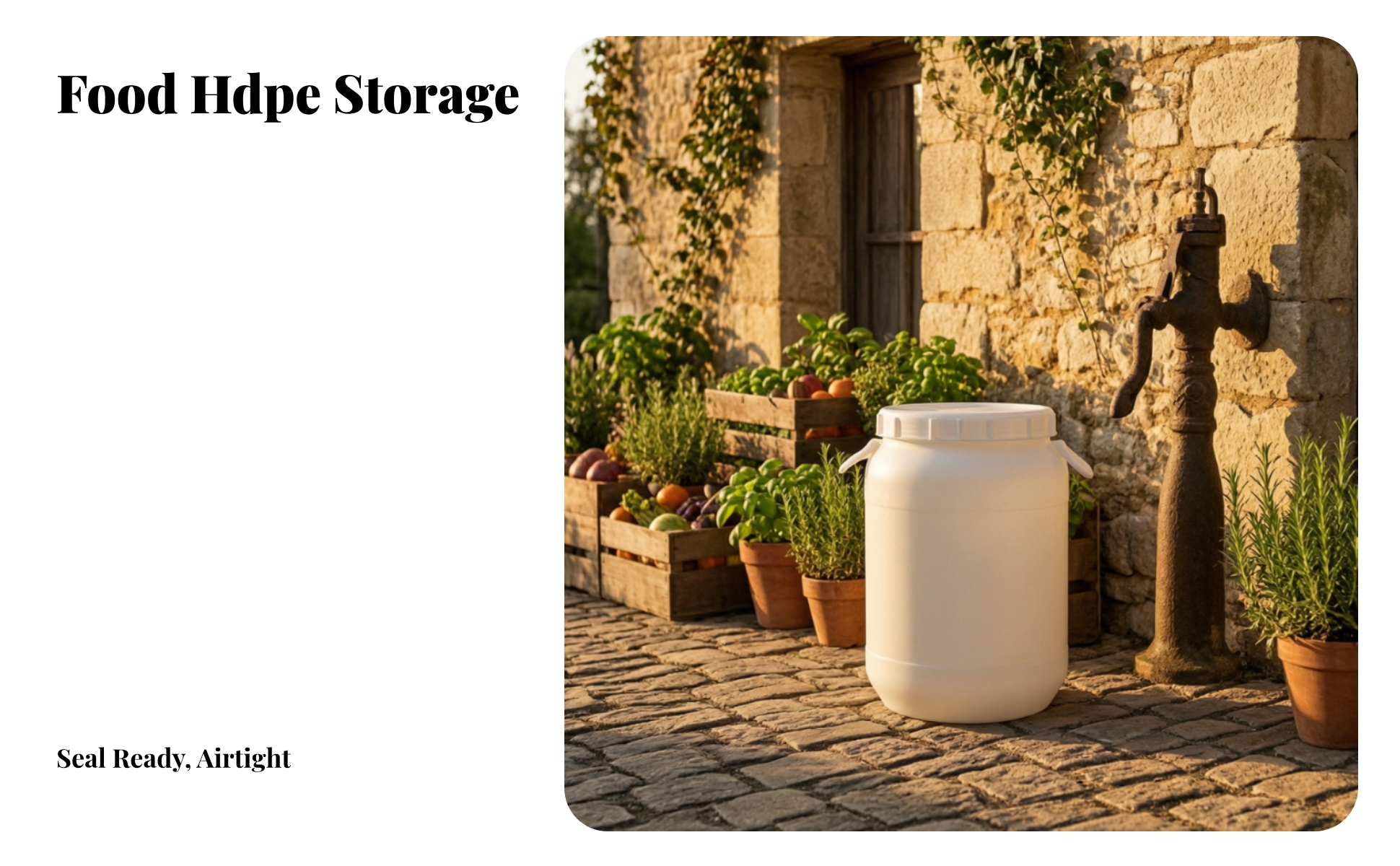 Fût de Stockage En HDPE de 25 Litres Polyvalent Fût de Fermentation Étanche