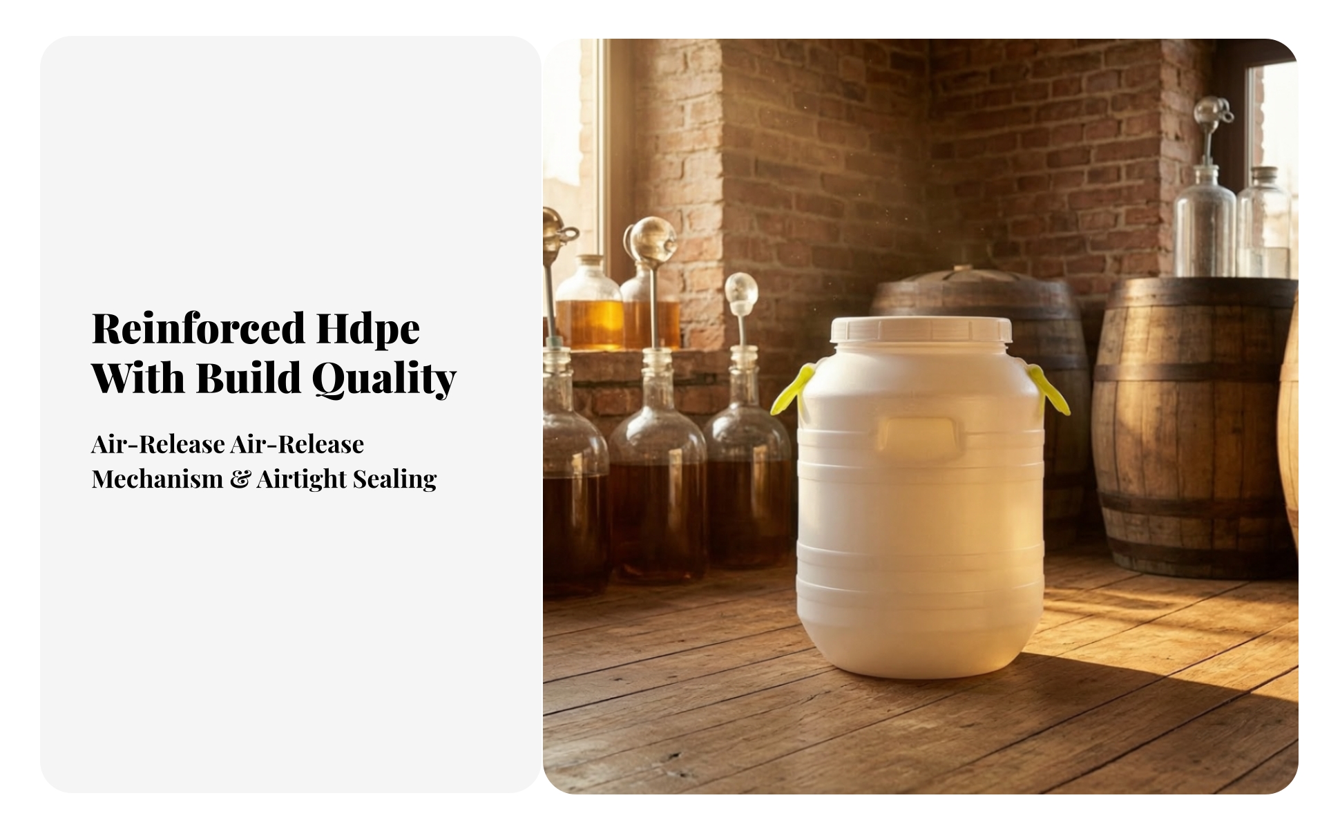 Fût de Stockage En HDPE de 25 Litres Polyvalent Fût de Fermentation Étanche