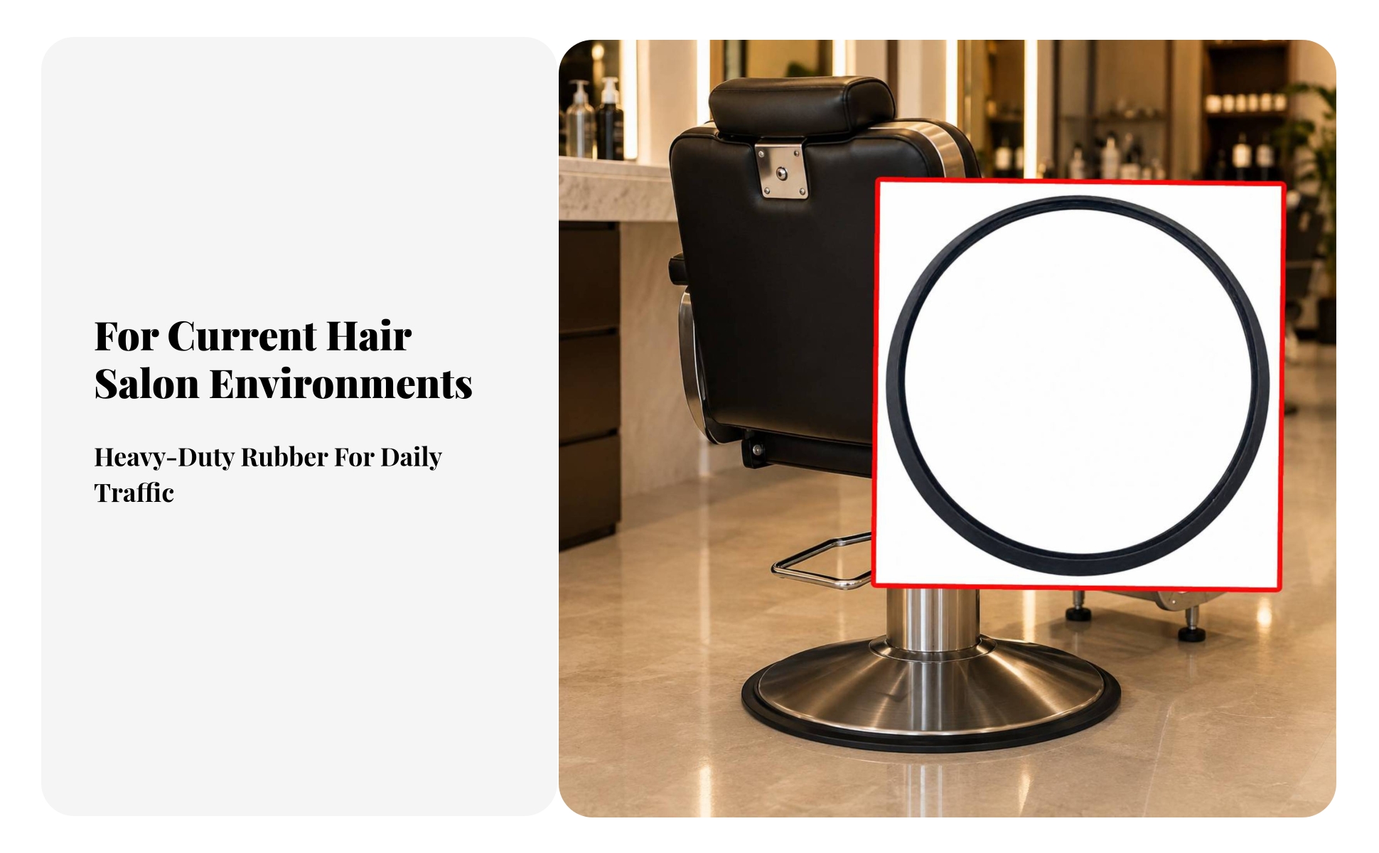 Chair Accessory Anti-Slip Hydraulic Pump Base Rubber Ring Slim